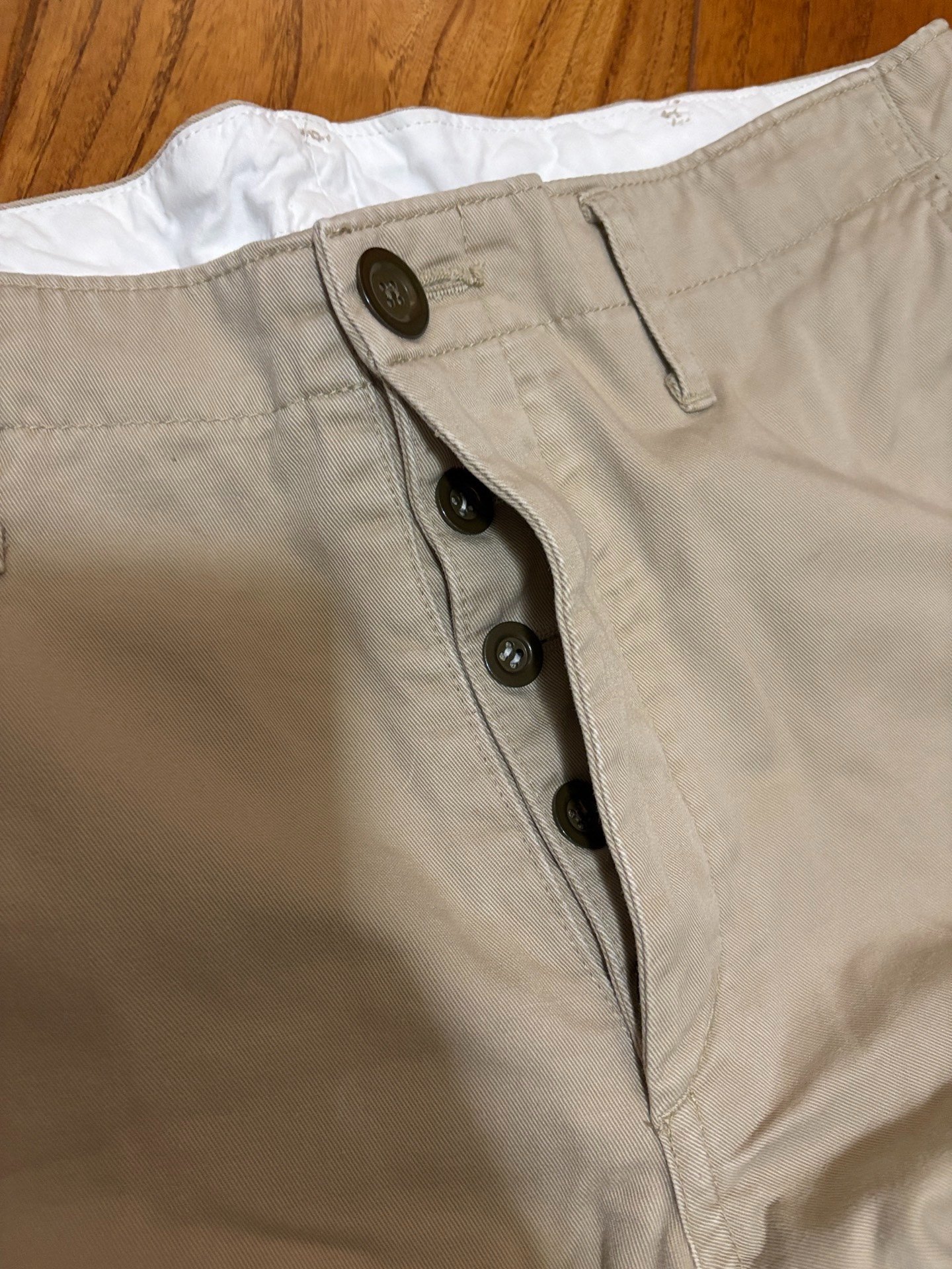 VISVIM High Water Cropped Chinos — label