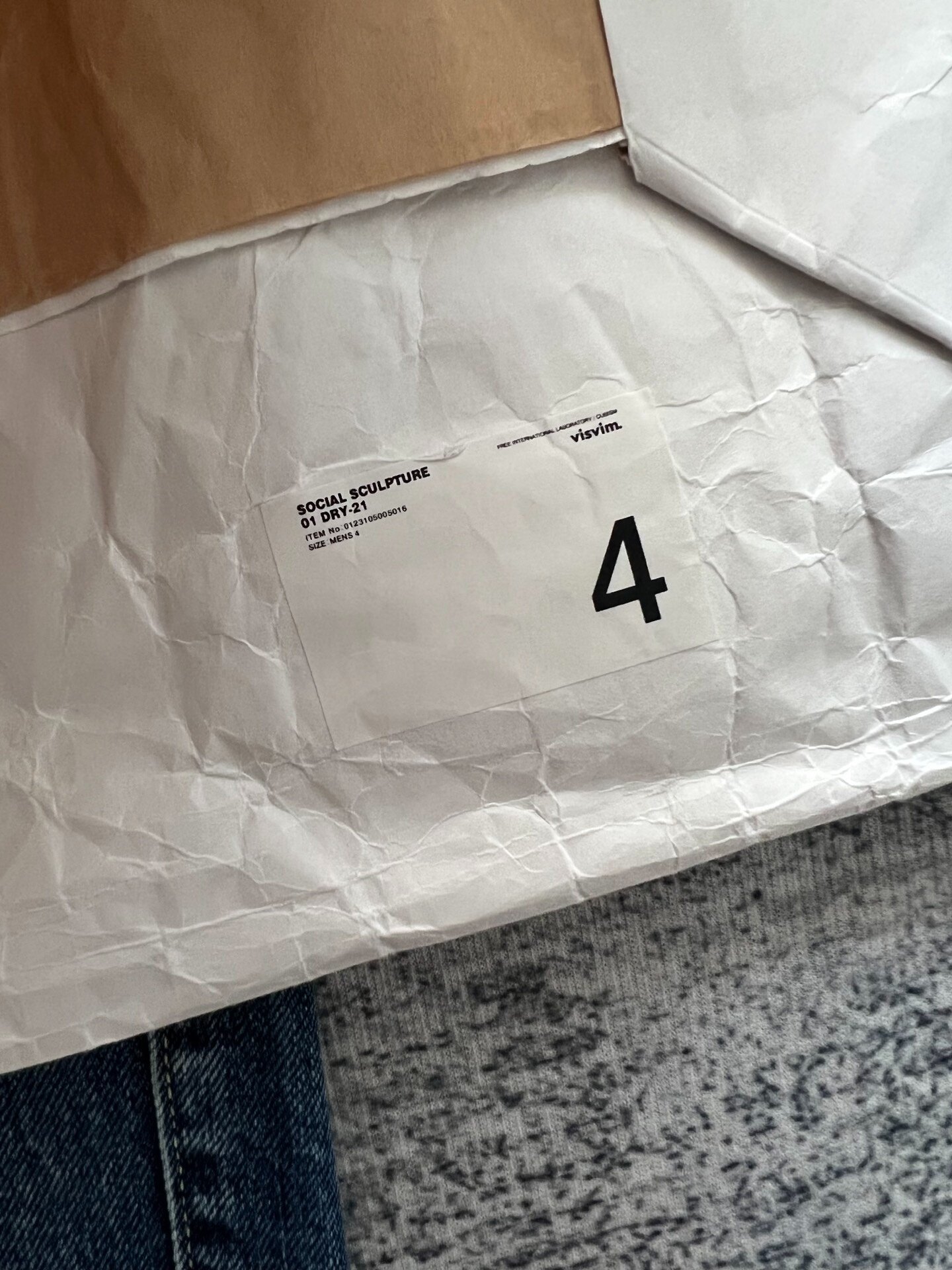 VISVIM 23SS SOCIAL 01DRY-21 DENIM — label