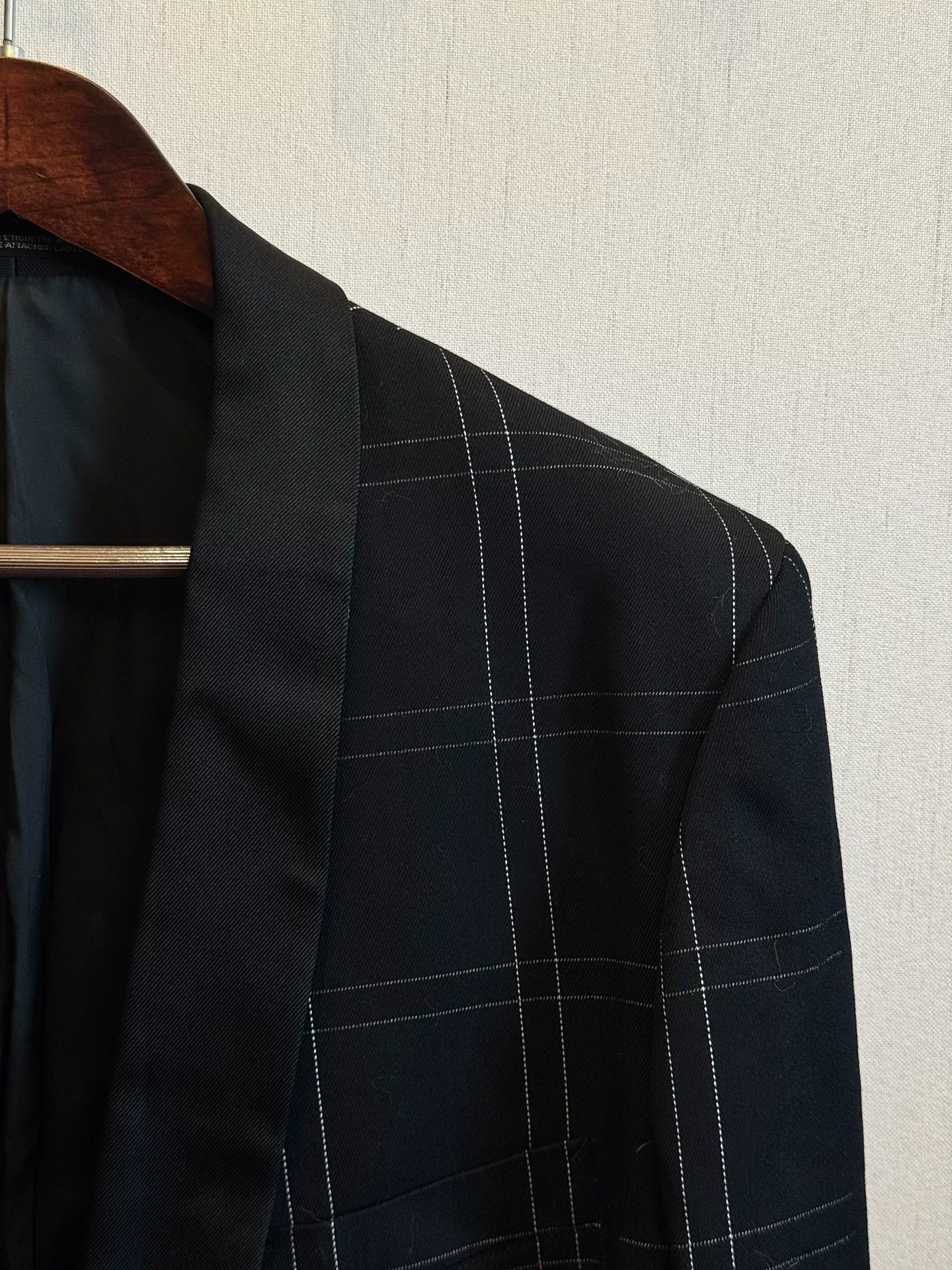 Yohji Yamamoto 99aw Grid Blazer — detail