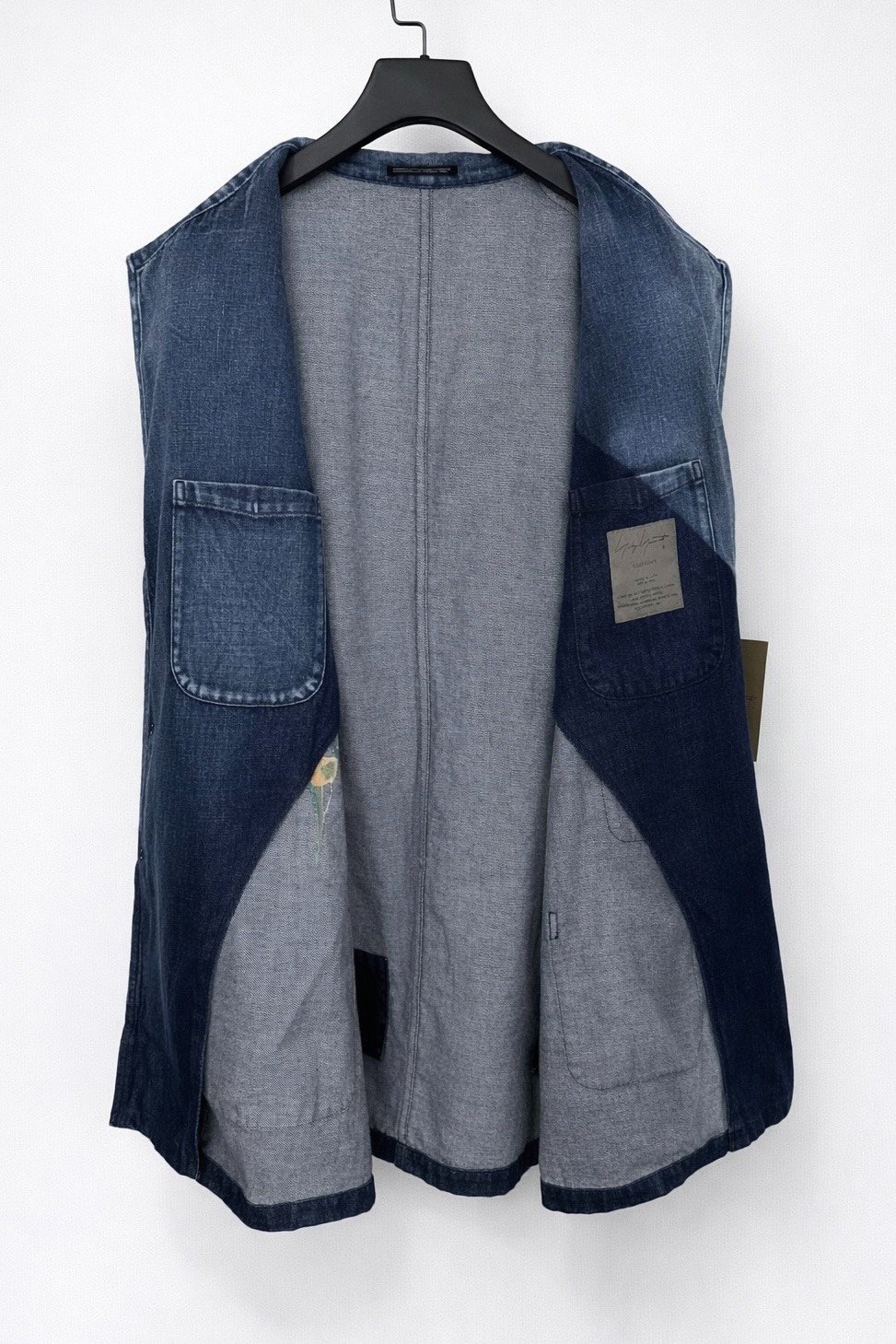 Yohji Yamamoto 23AW Yuzen Denim Jacket — detail