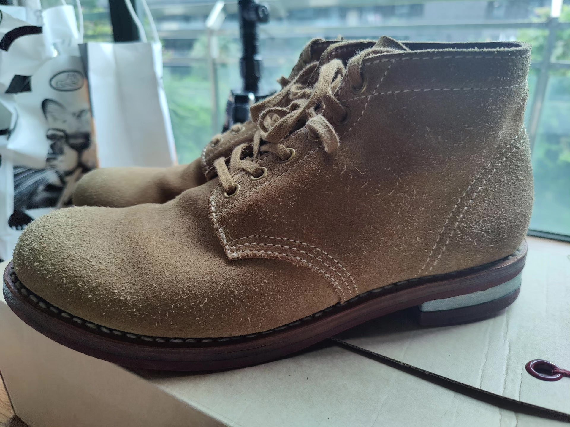 visvim brigadier suede brick sole boots