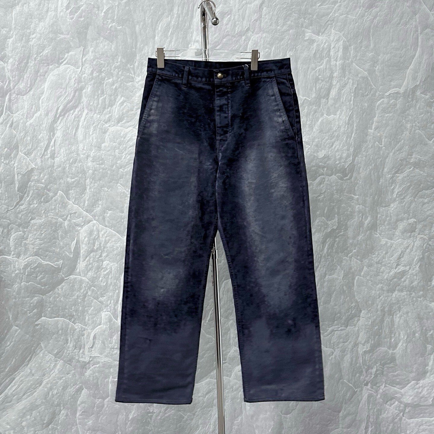 Louis Vuitton SS26 Velvet Leather Patch Denim Pants