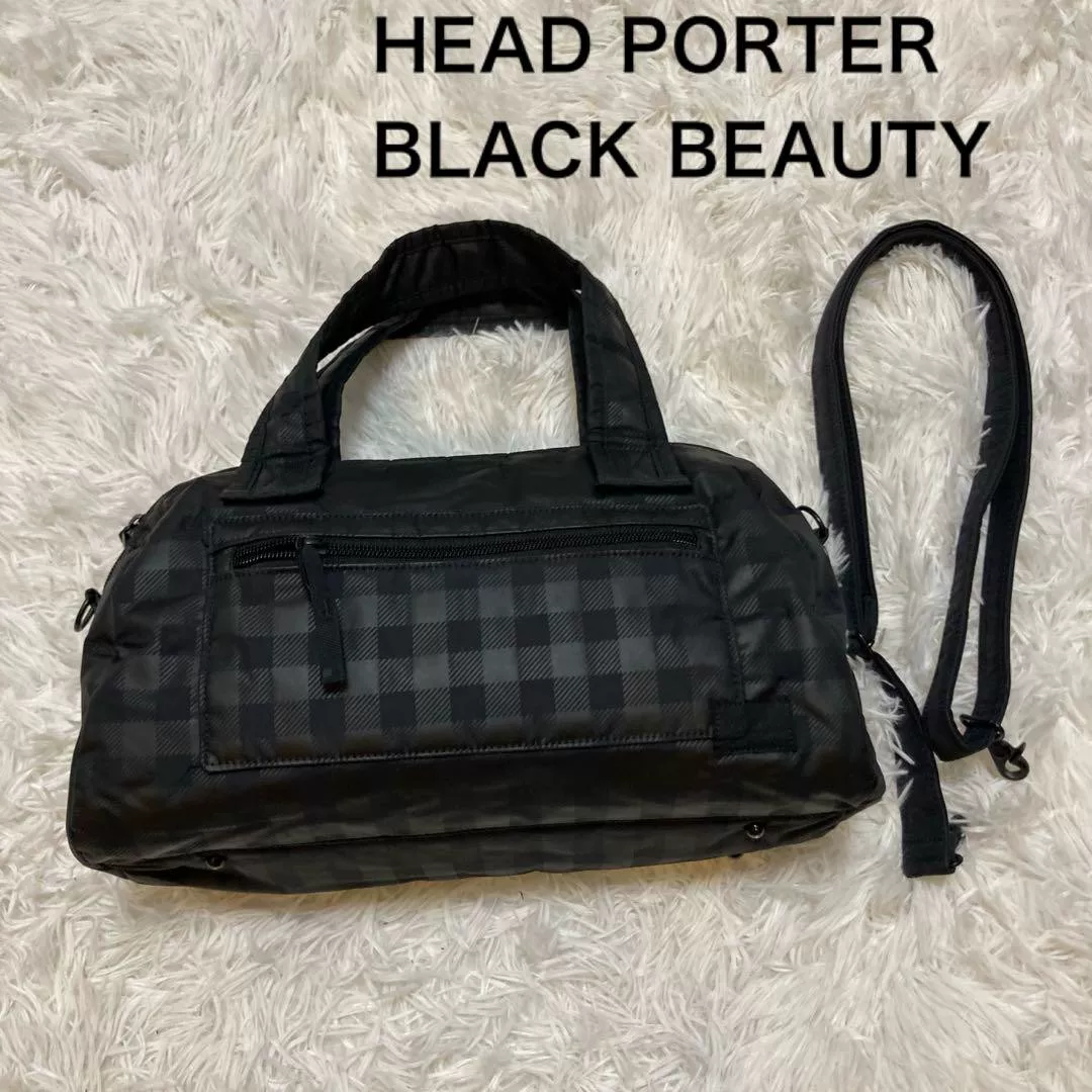 Head Porter Black Beauty Checkered Duffle