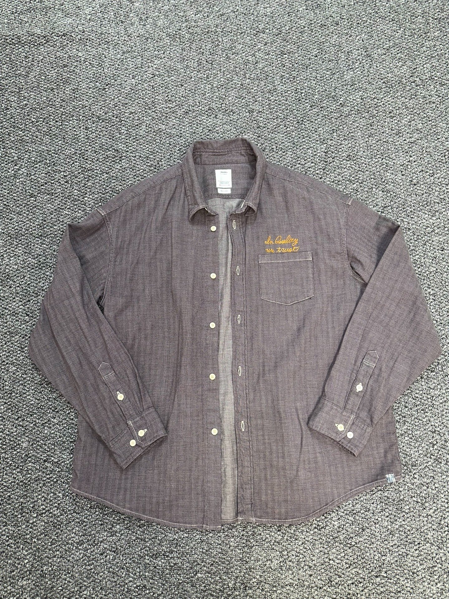 visvim Gray Button-Down Shirt
