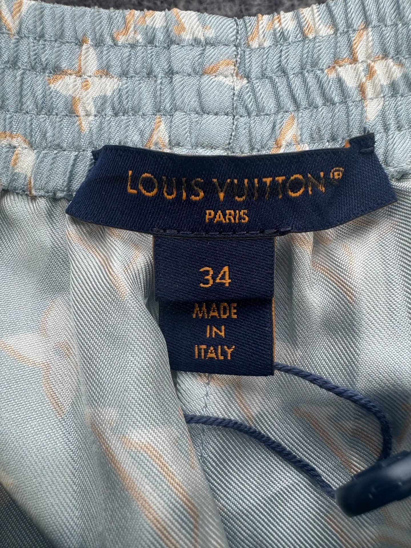 Louis Vuitton Monogram Silk Shorts — detail
