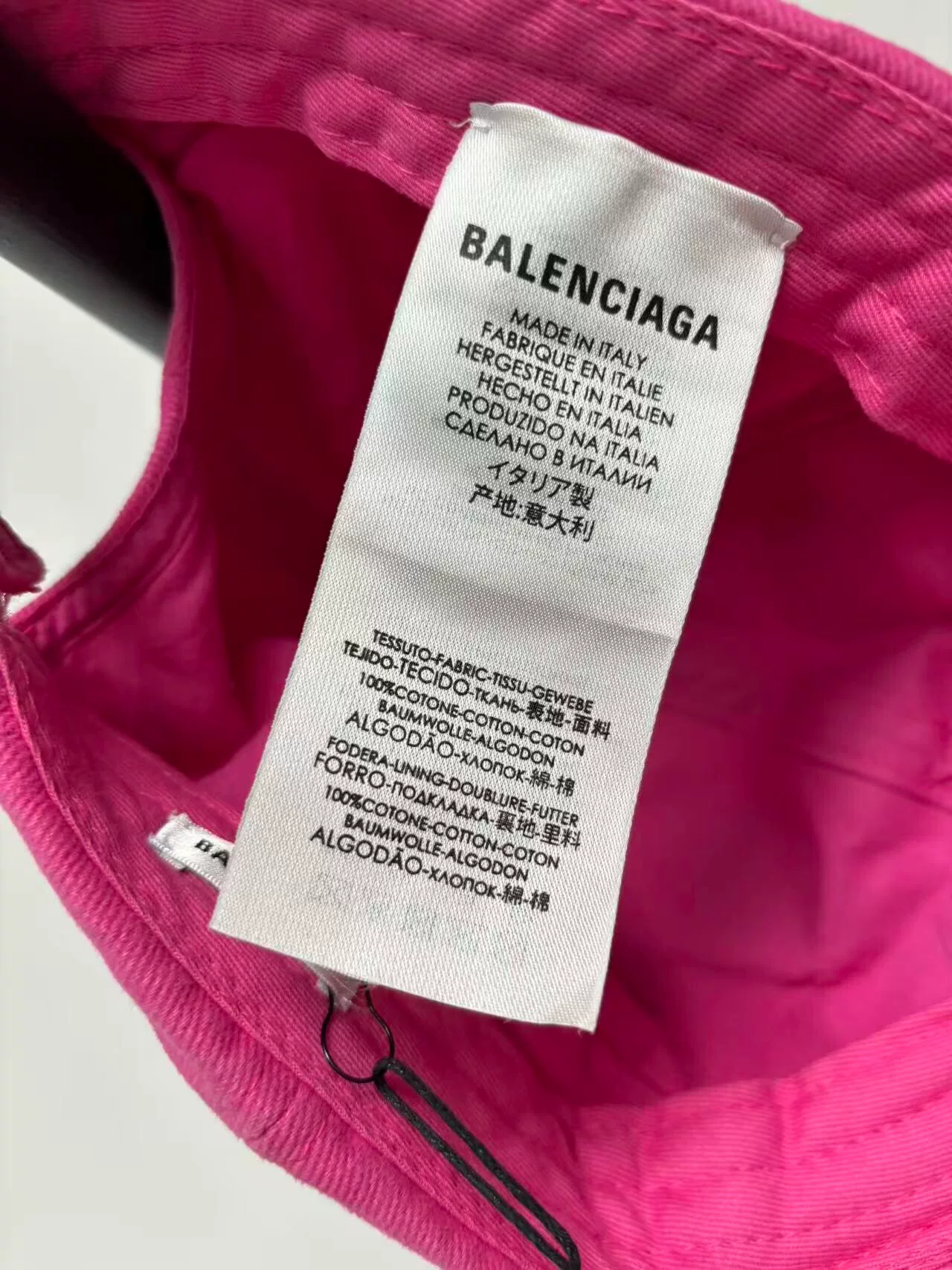 Balenciaga Pink Logo Embroidery Baseball Cap — back