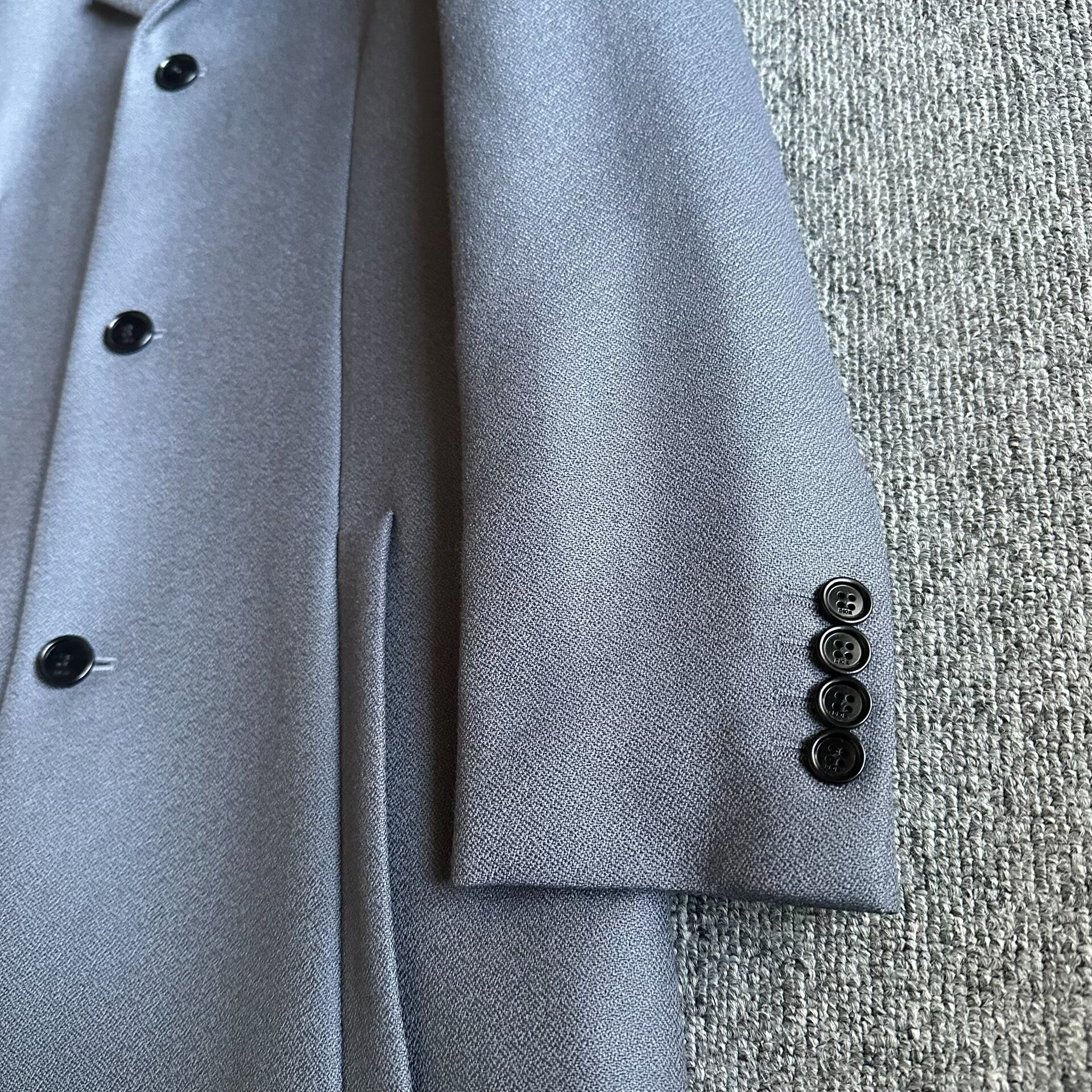Dior Haze Blue Wool Coat — front