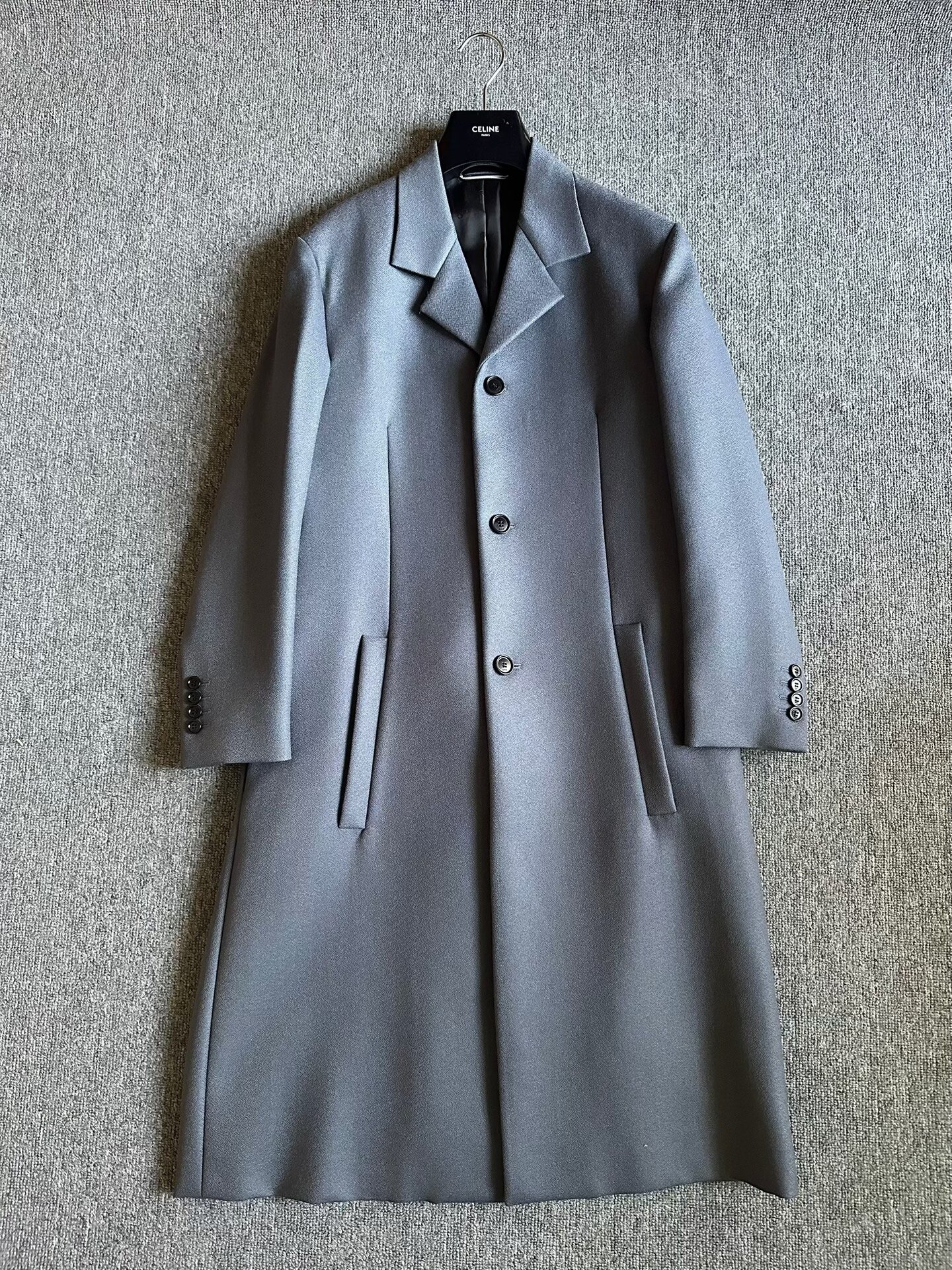 Dior Haze Blue Wool Coat