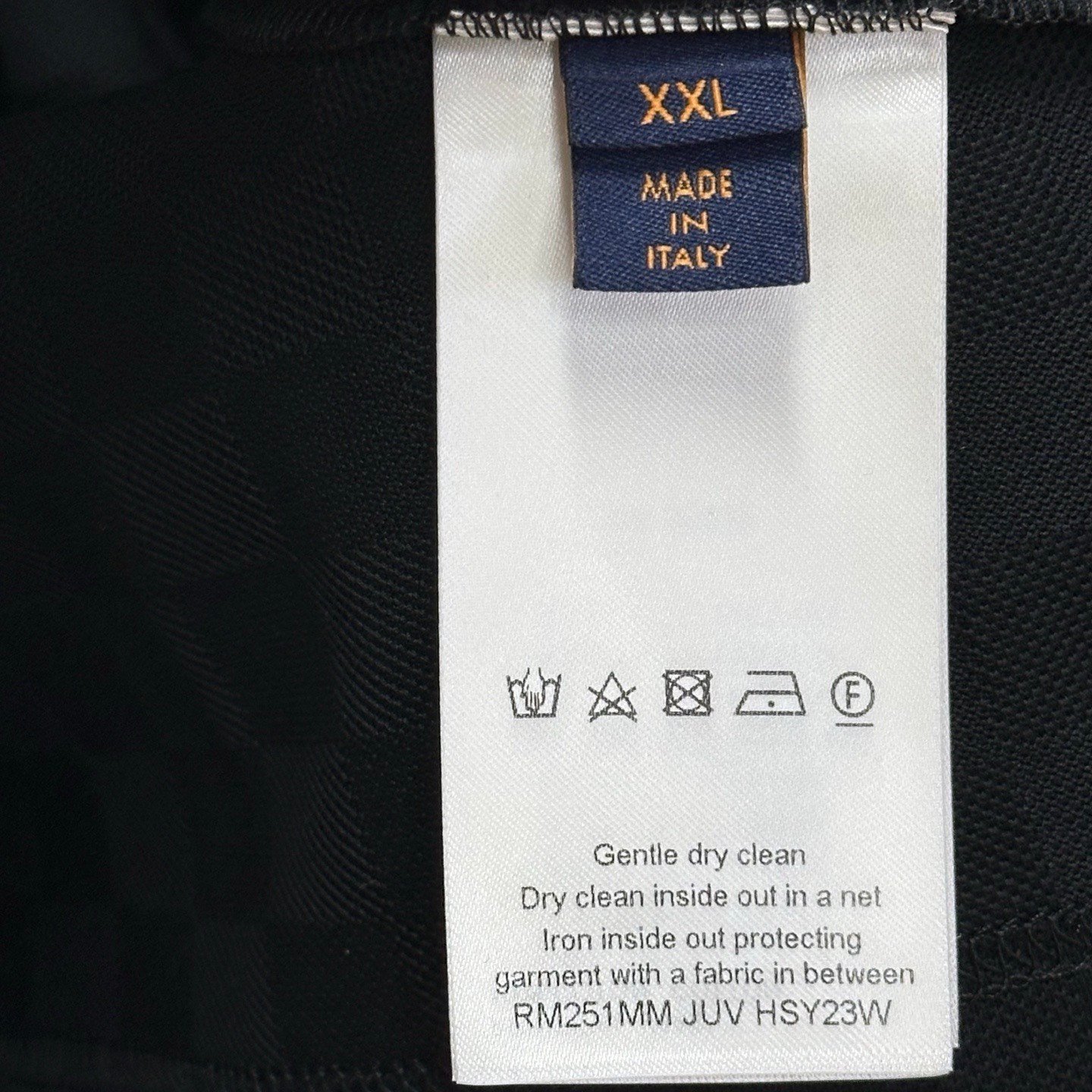 Louis Vuitton SS25 Embroidered Dog Logo Tee — label