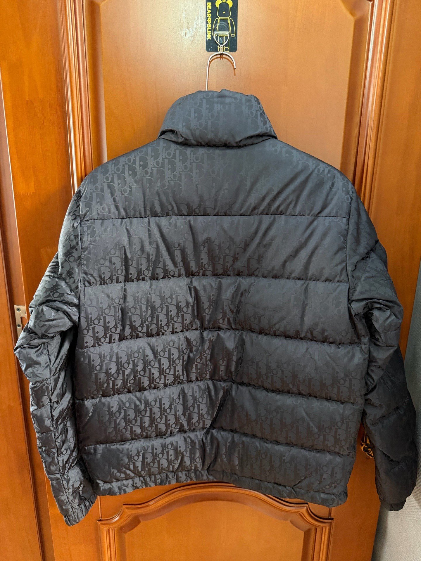 Dior Full Logo Black Down Jacket — front