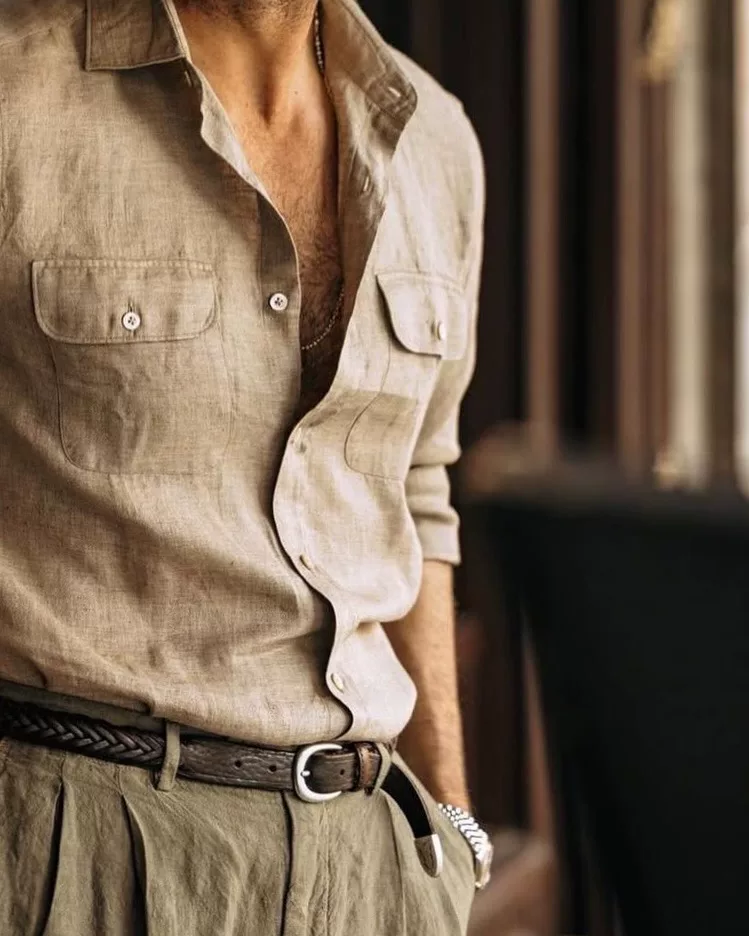 Adriano Meneghetti Hand-Woven Leather Belt — detail