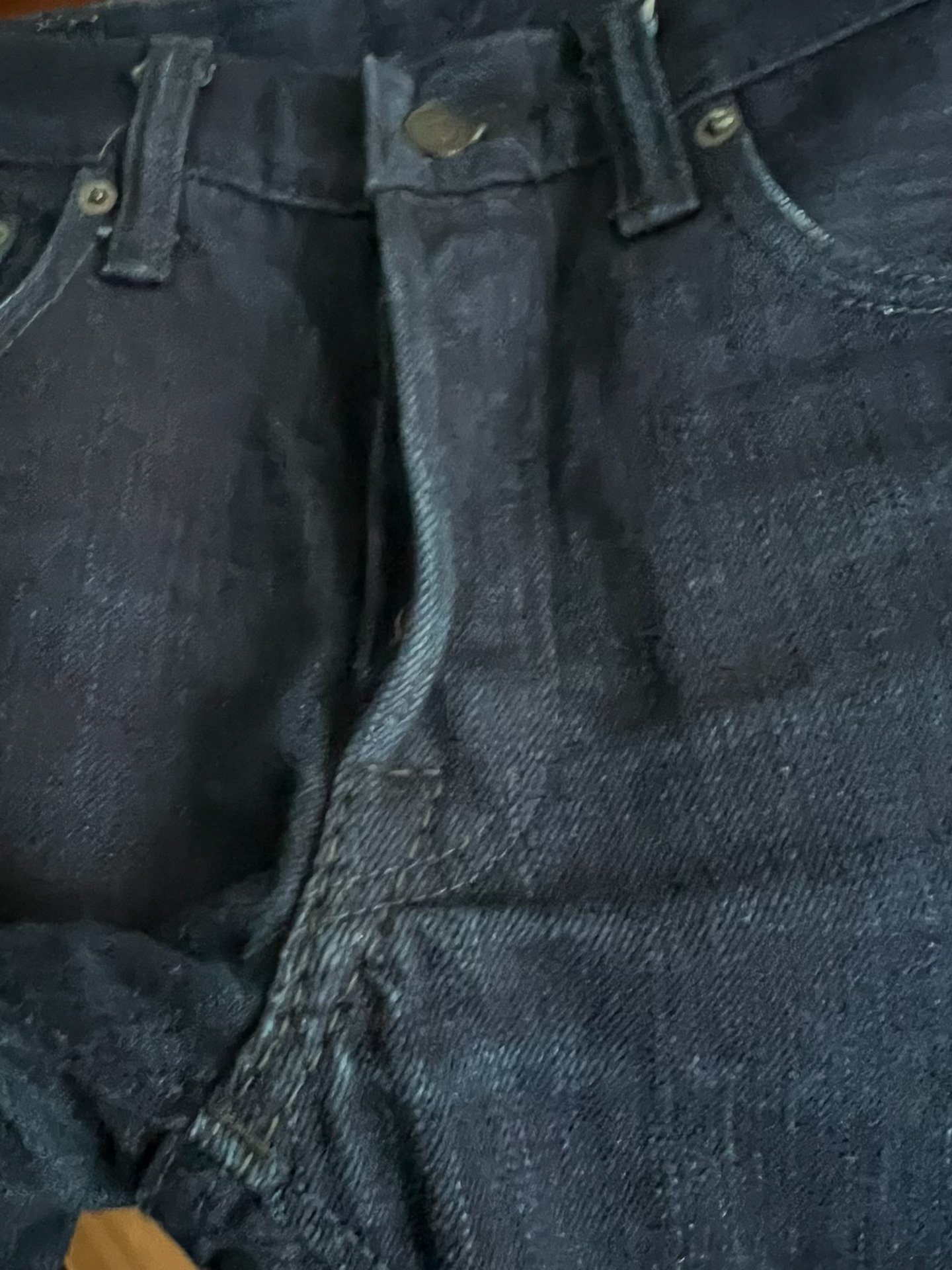 Pure Blue Japan Selvedge Jeans — label