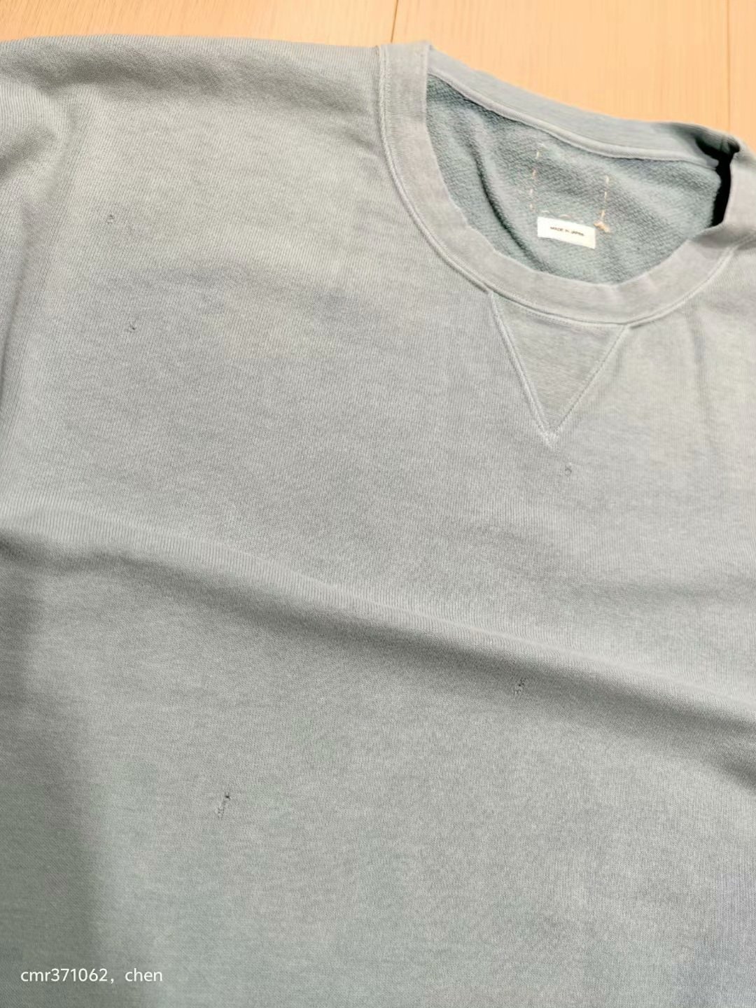 VISVIM 22SS AMPLUS SWEAT S/S CRASH — detail