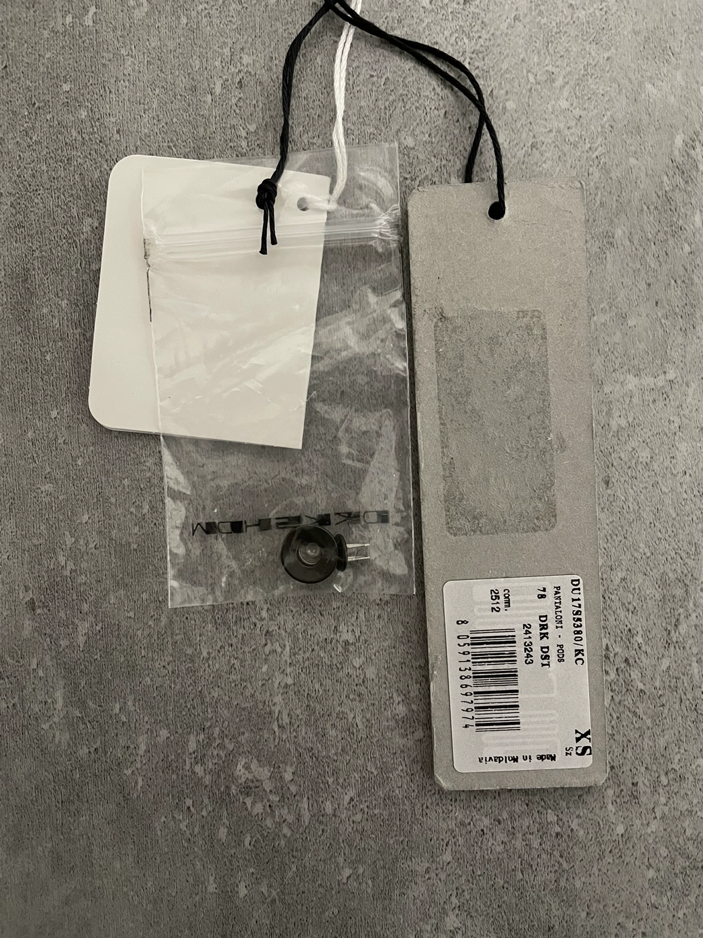 Rick Owens Dark Green Drawstring Shorts — label