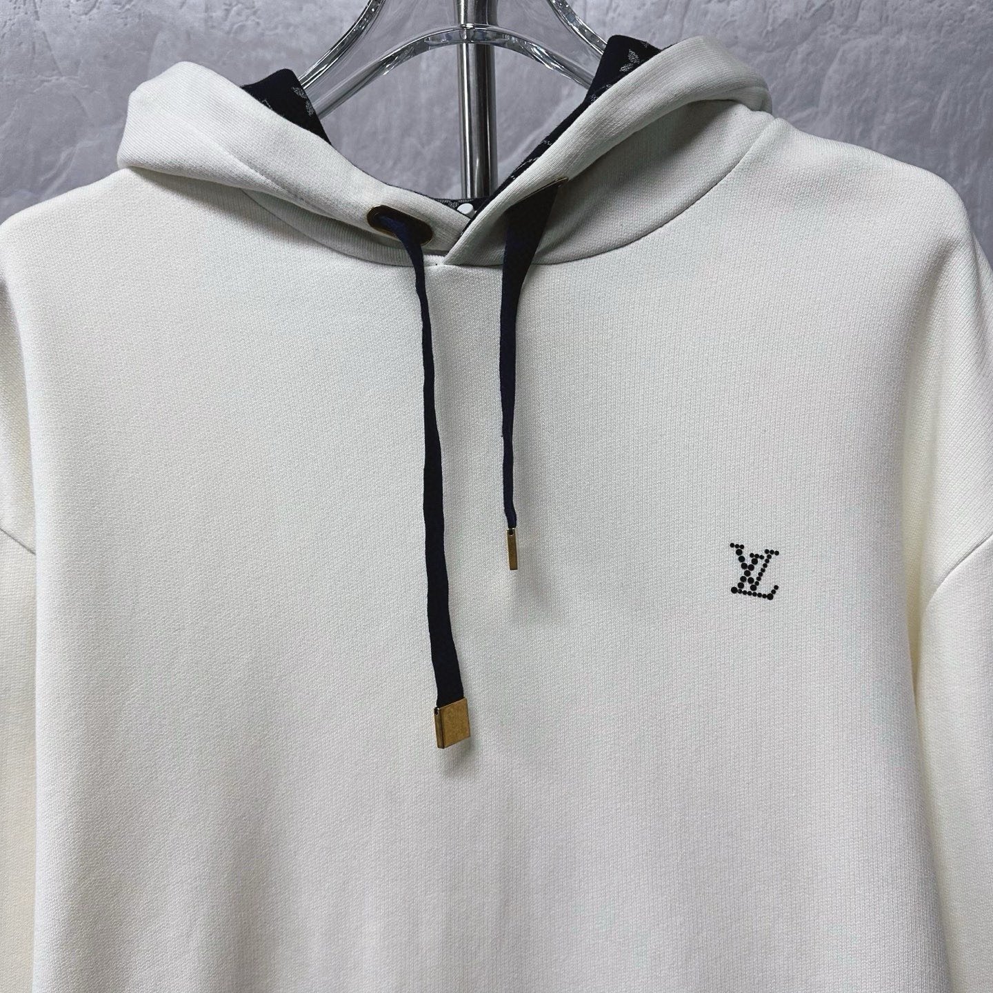 Louis Vuitton FW25 Rhinestone Logo Hoodie — front