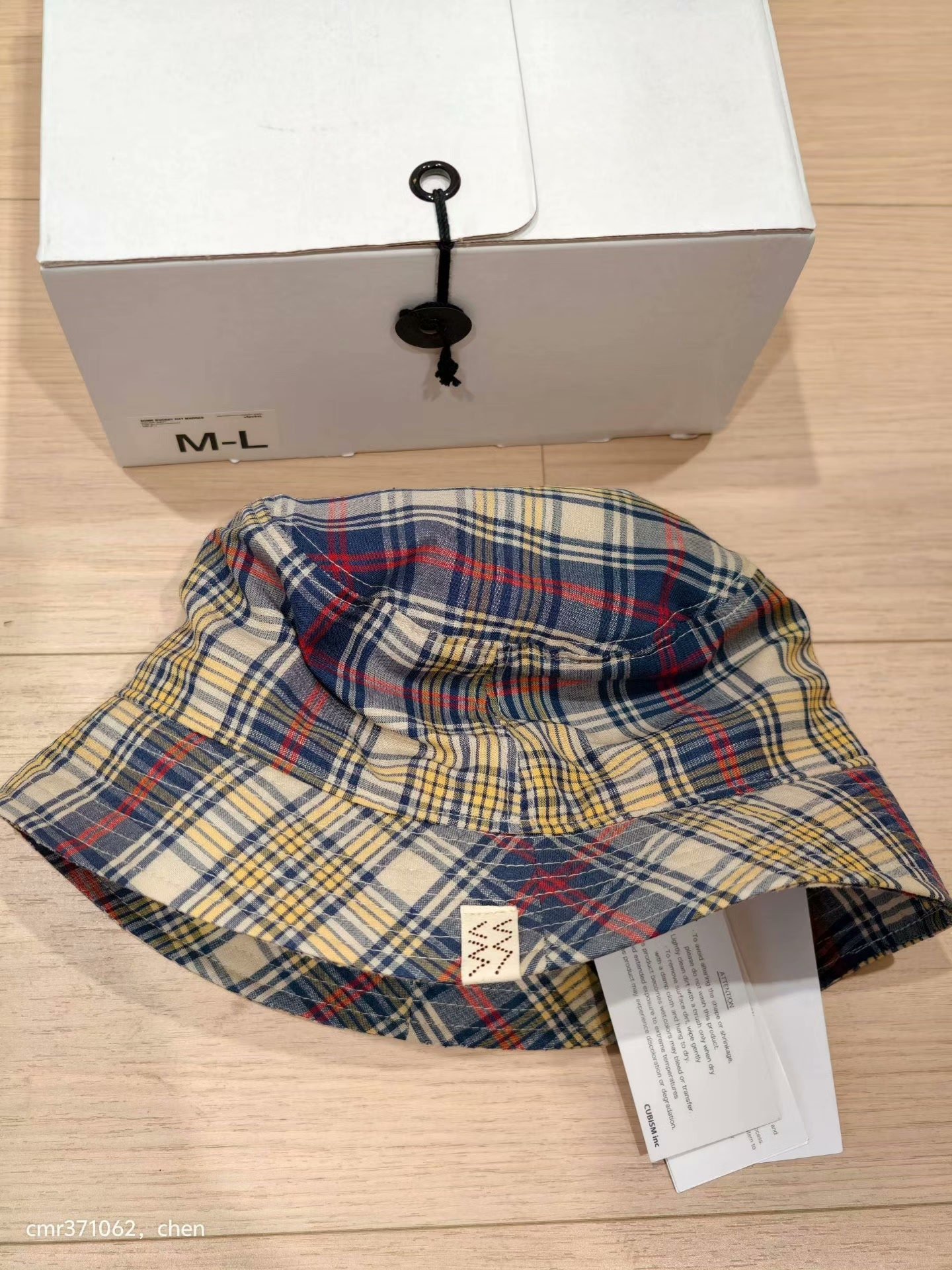 VISVIM 23SS DOME BUCKET HAT MADRAS — front