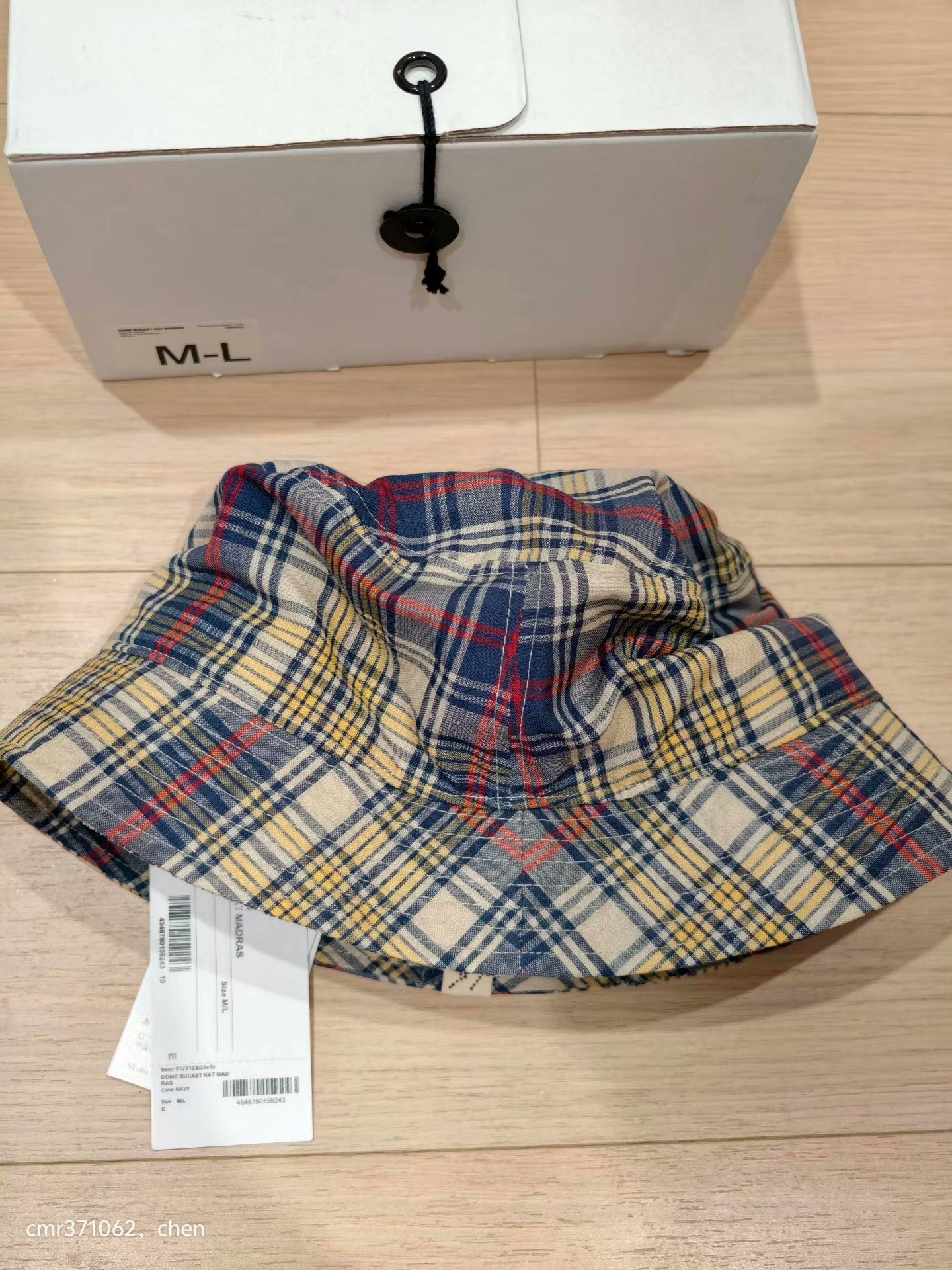VISVIM 23SS DOME BUCKET HAT MADRAS — back