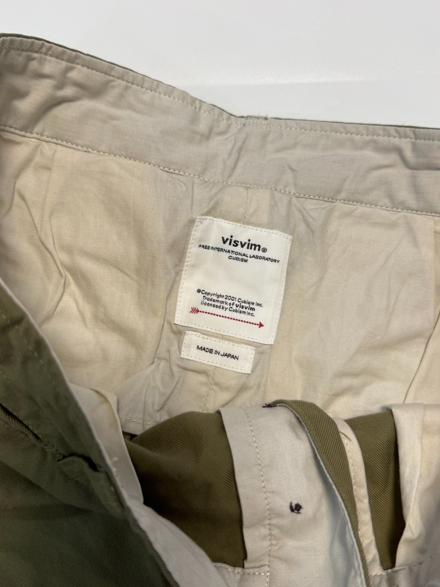 visvim CHINO HW PANTS Khaki — label