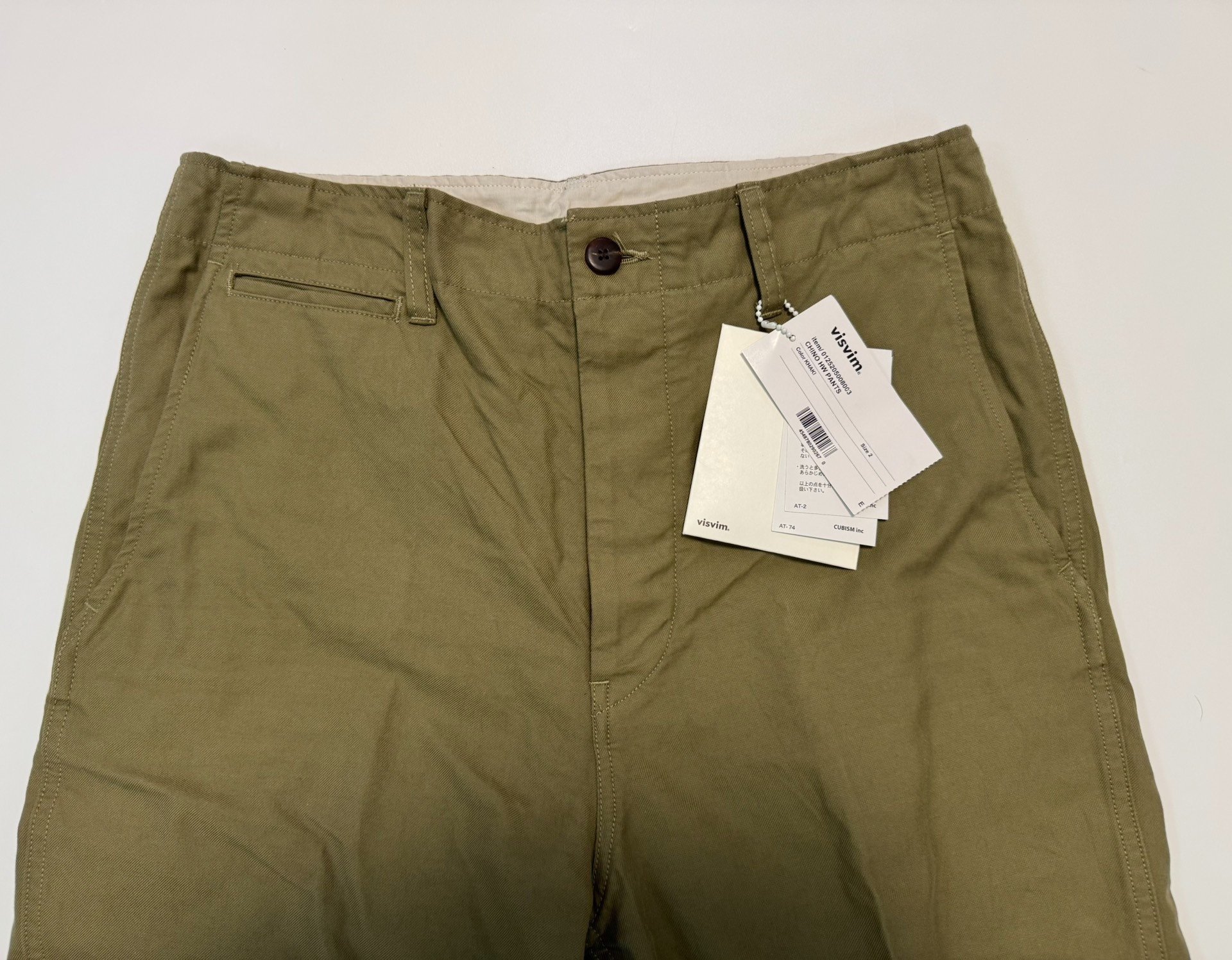 visvim CHINO HW PANTS Khaki — detail