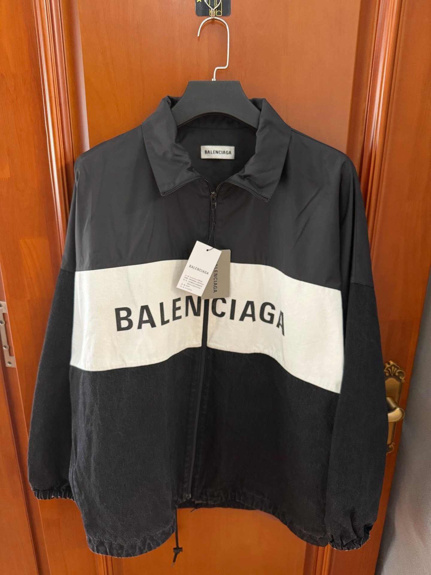 Balenciaga Black White Letter Jacket
