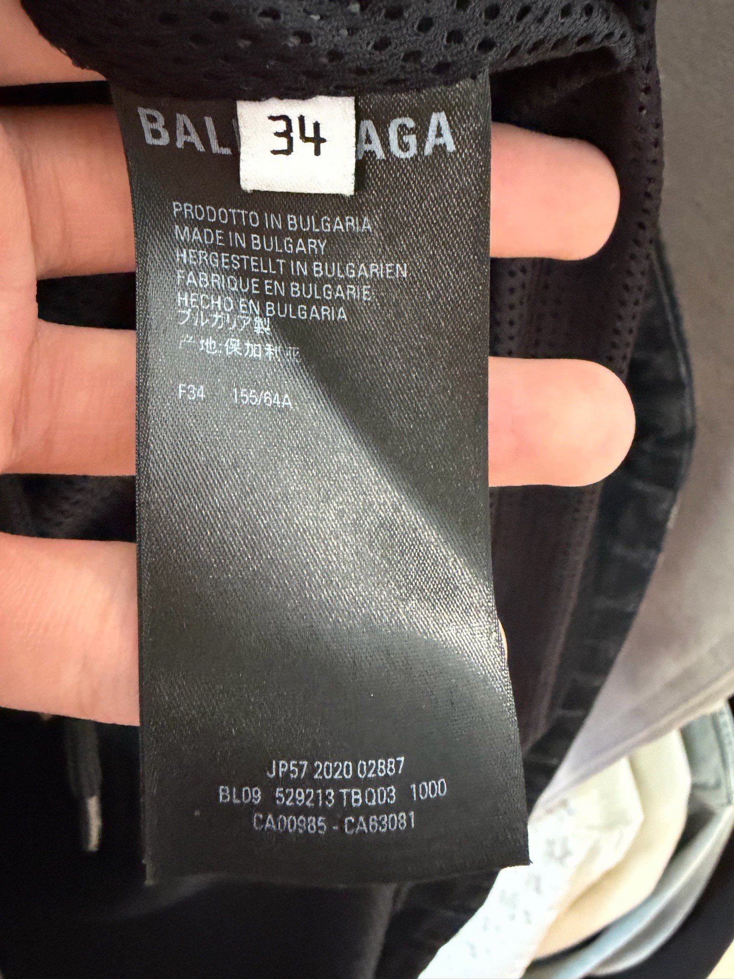 Balenciaga Black White Letter Jacket — back