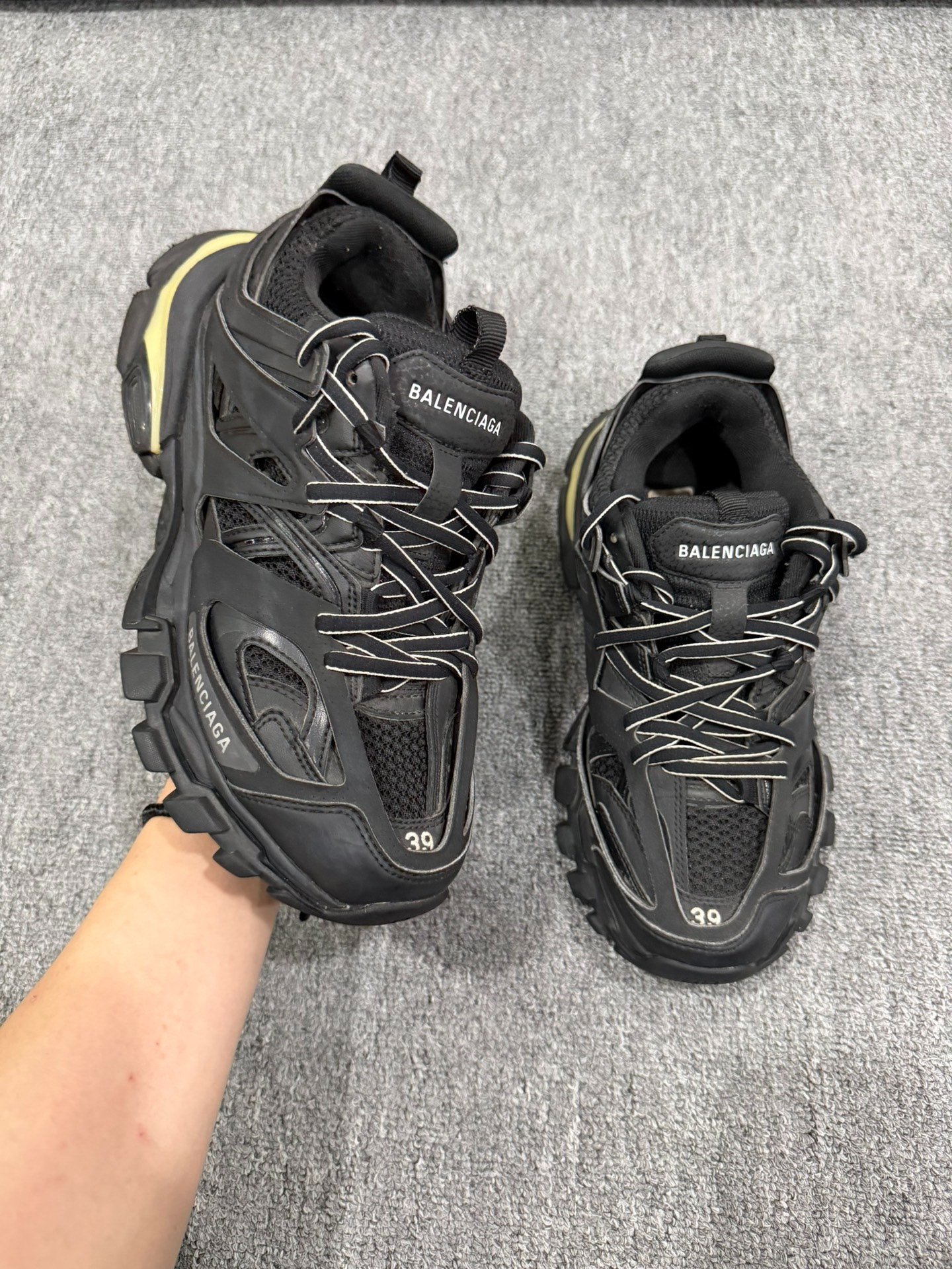 Balenciaga Track LED Black Sneakers — detail