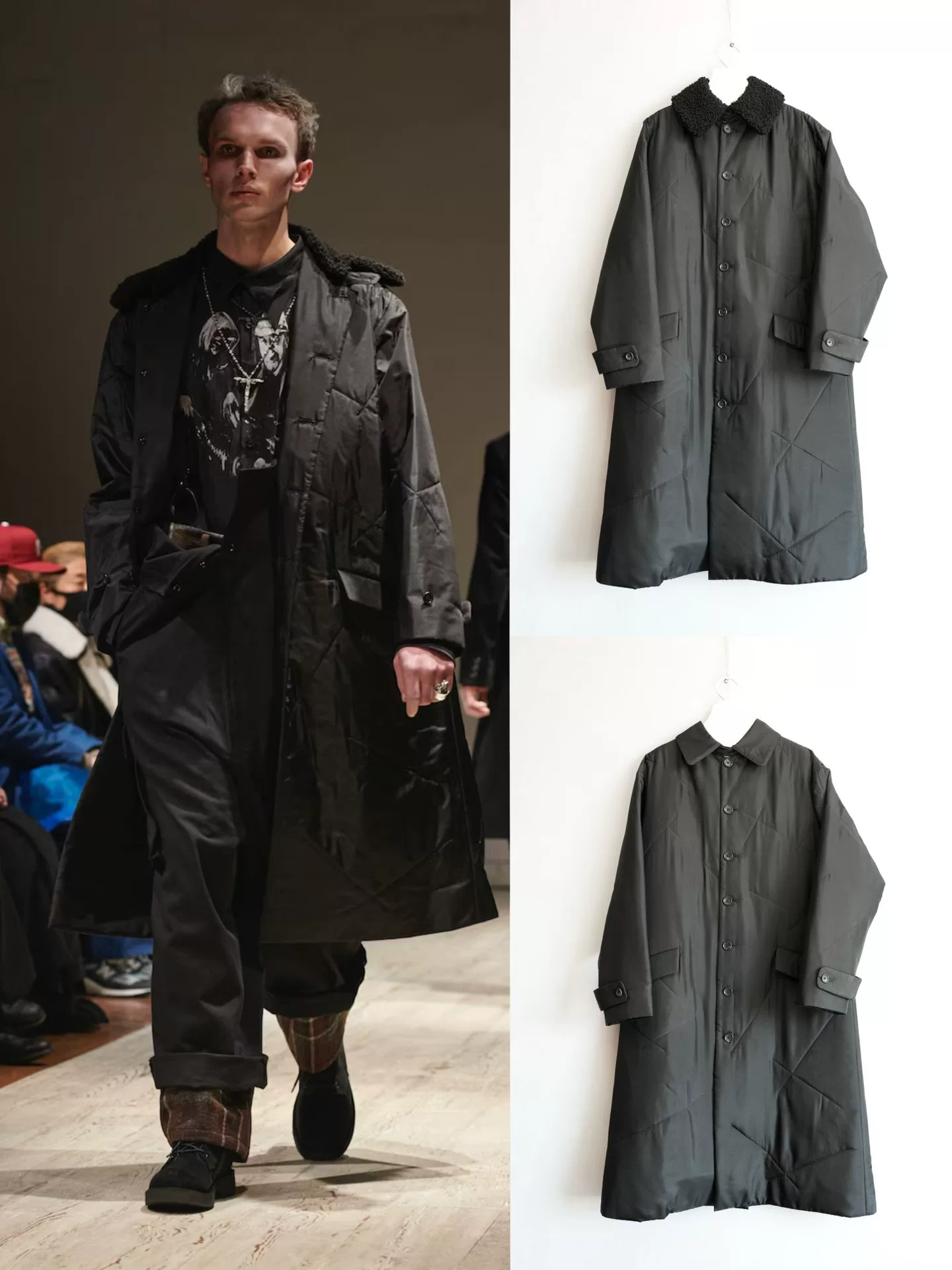 Yohji Yamamoto 22AW Detachable Fur Down Coat