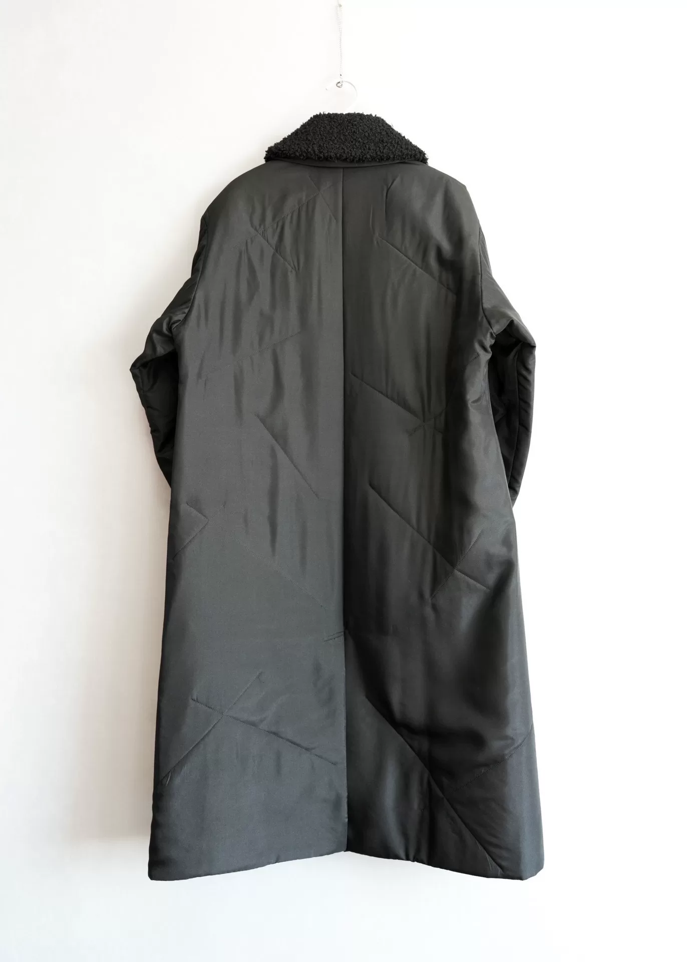 Yohji Yamamoto 22AW Detachable Fur Down Coat — detail