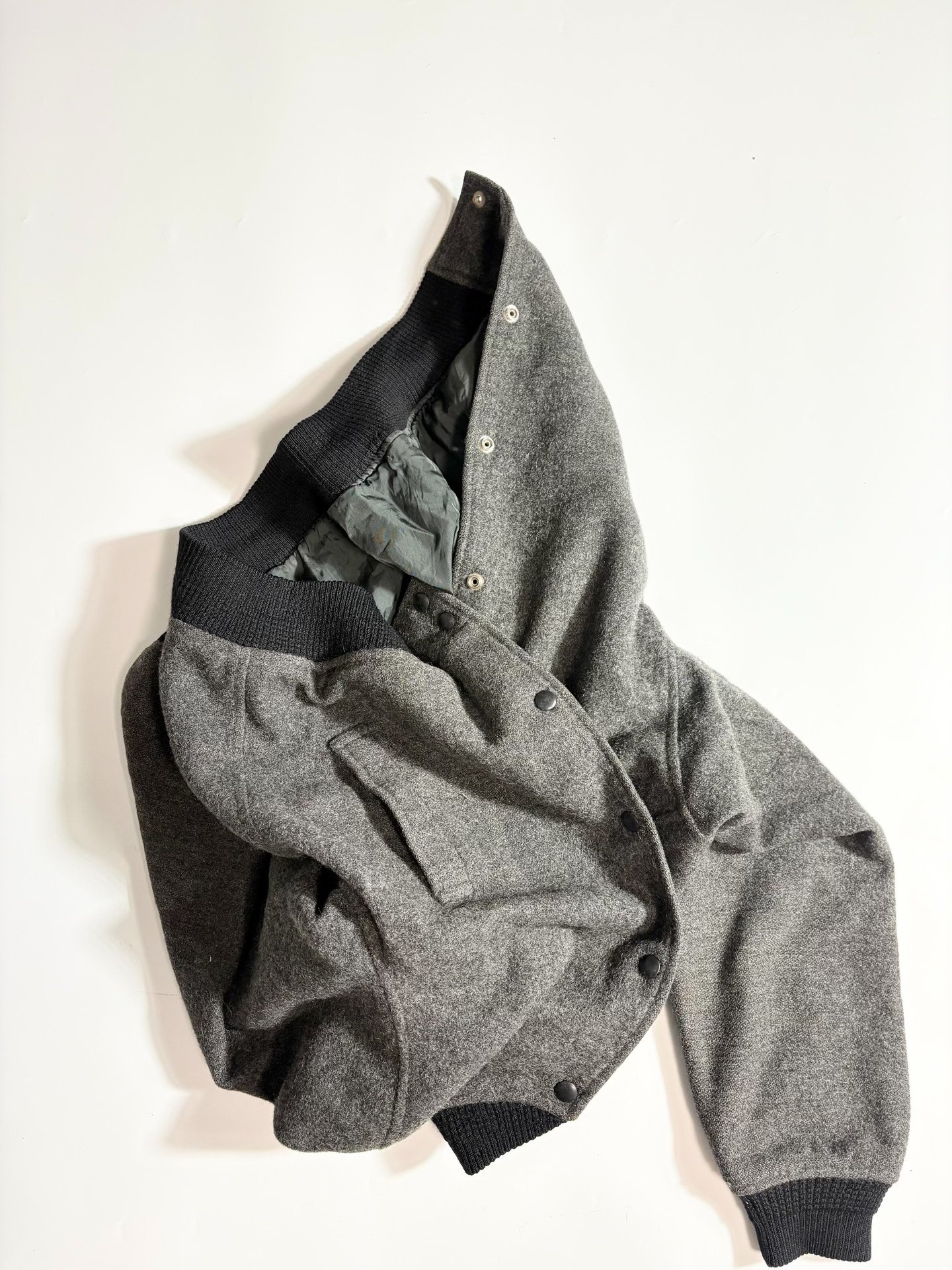 VAN JAC Wool Baseball Jacket — label