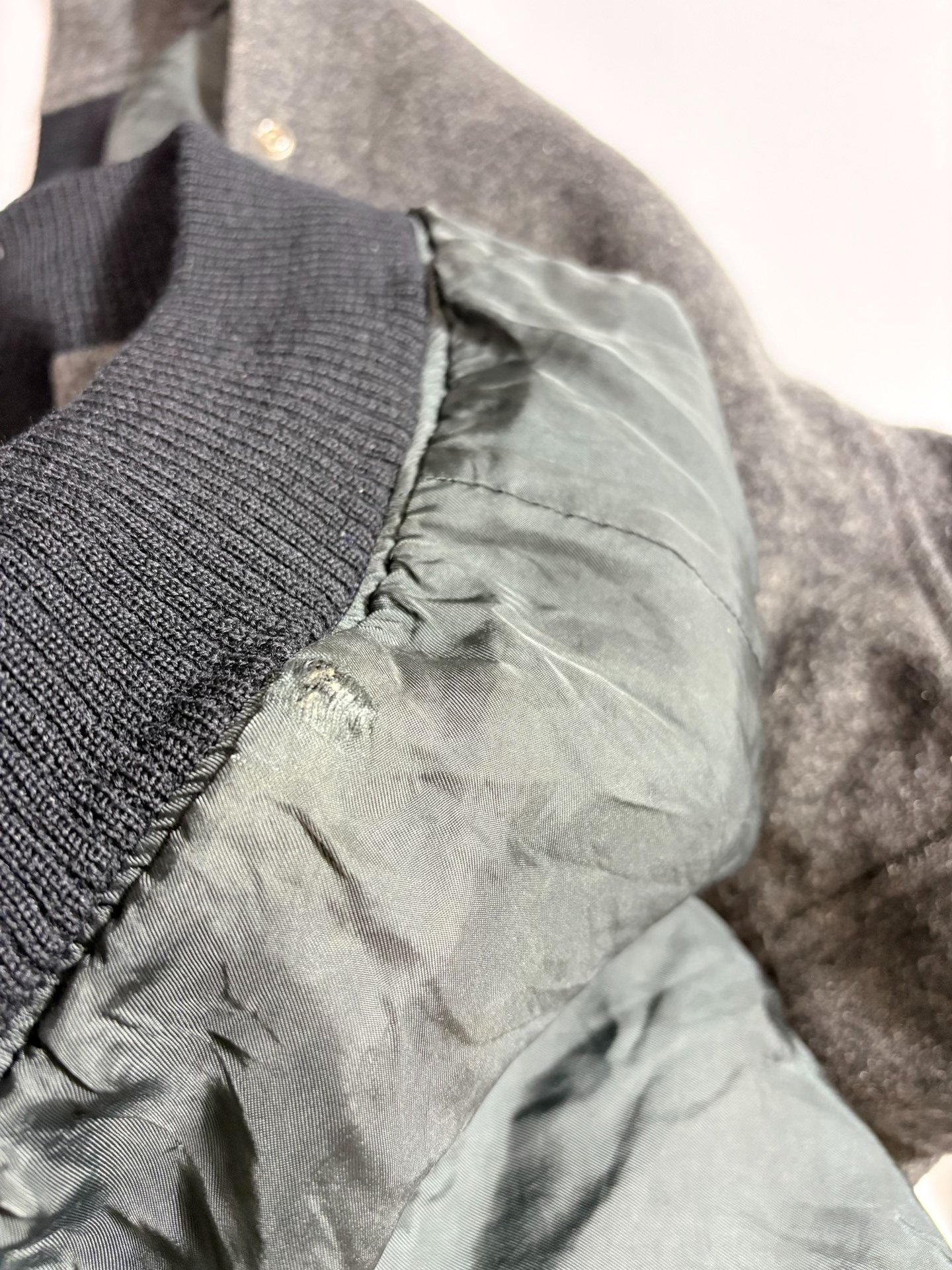 VAN JAC Wool Baseball Jacket — back