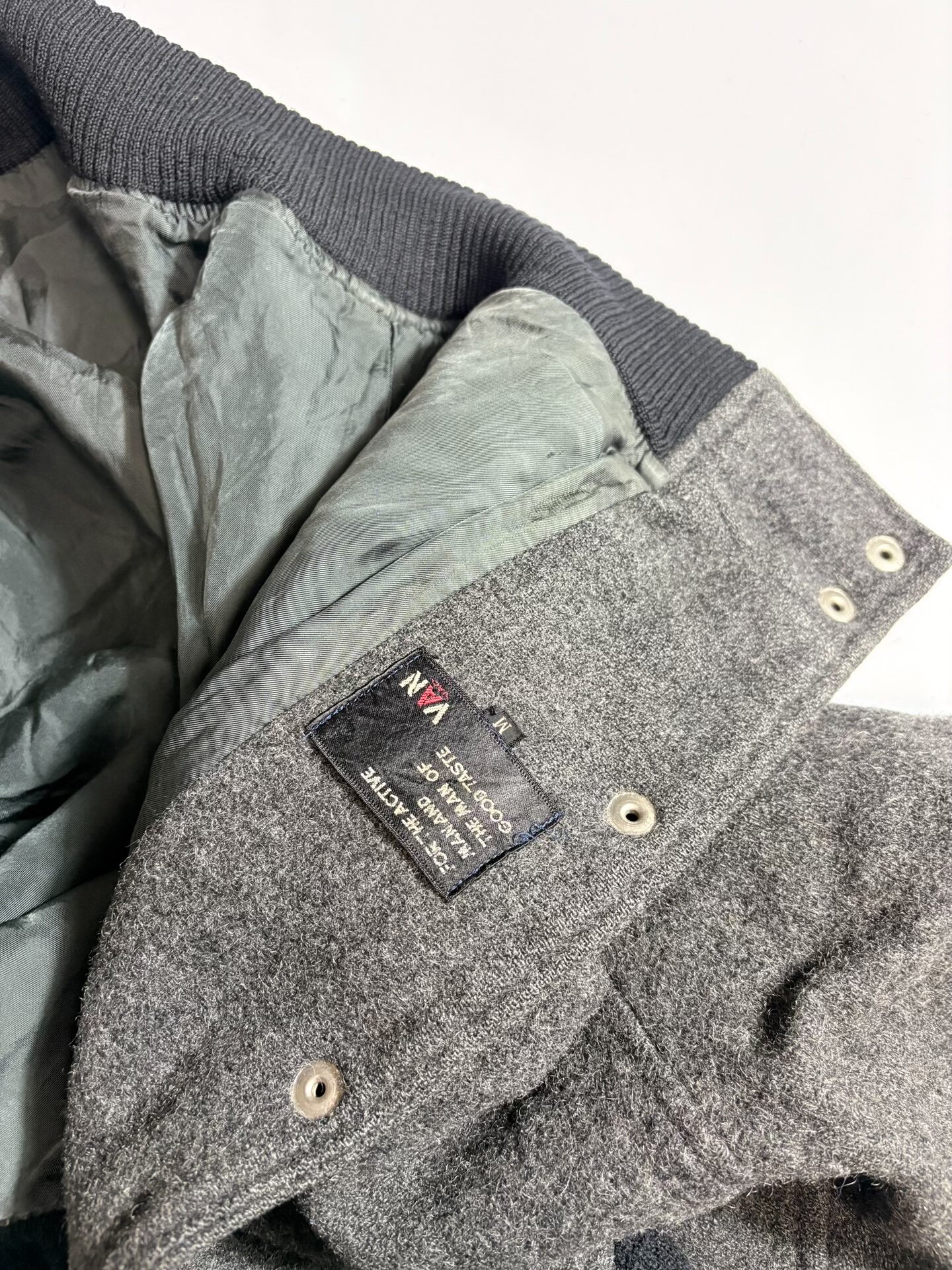 VAN JAC Wool Baseball Jacket — detail