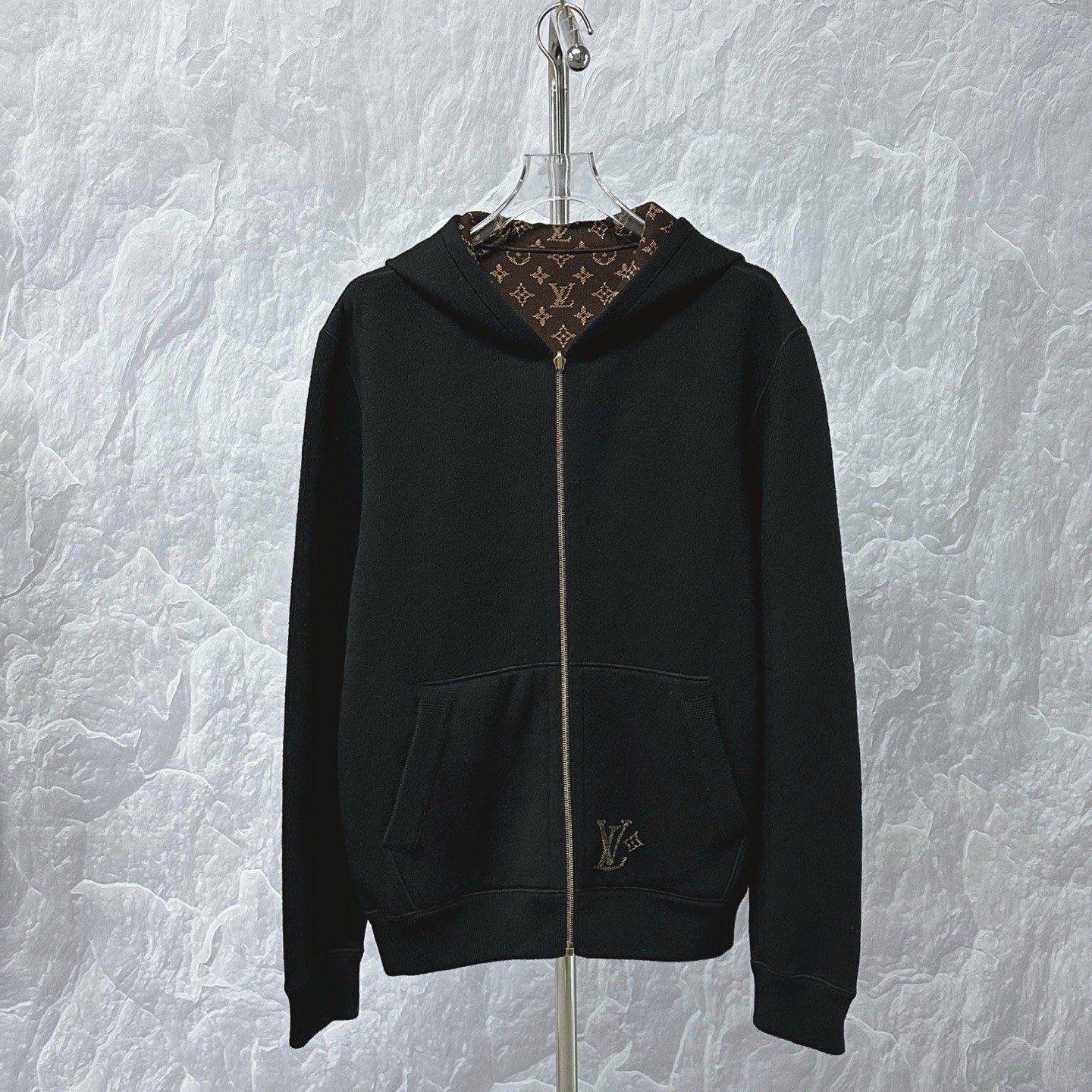 Louis Vuitton Reversible Monogram Hooded Jacket — detail