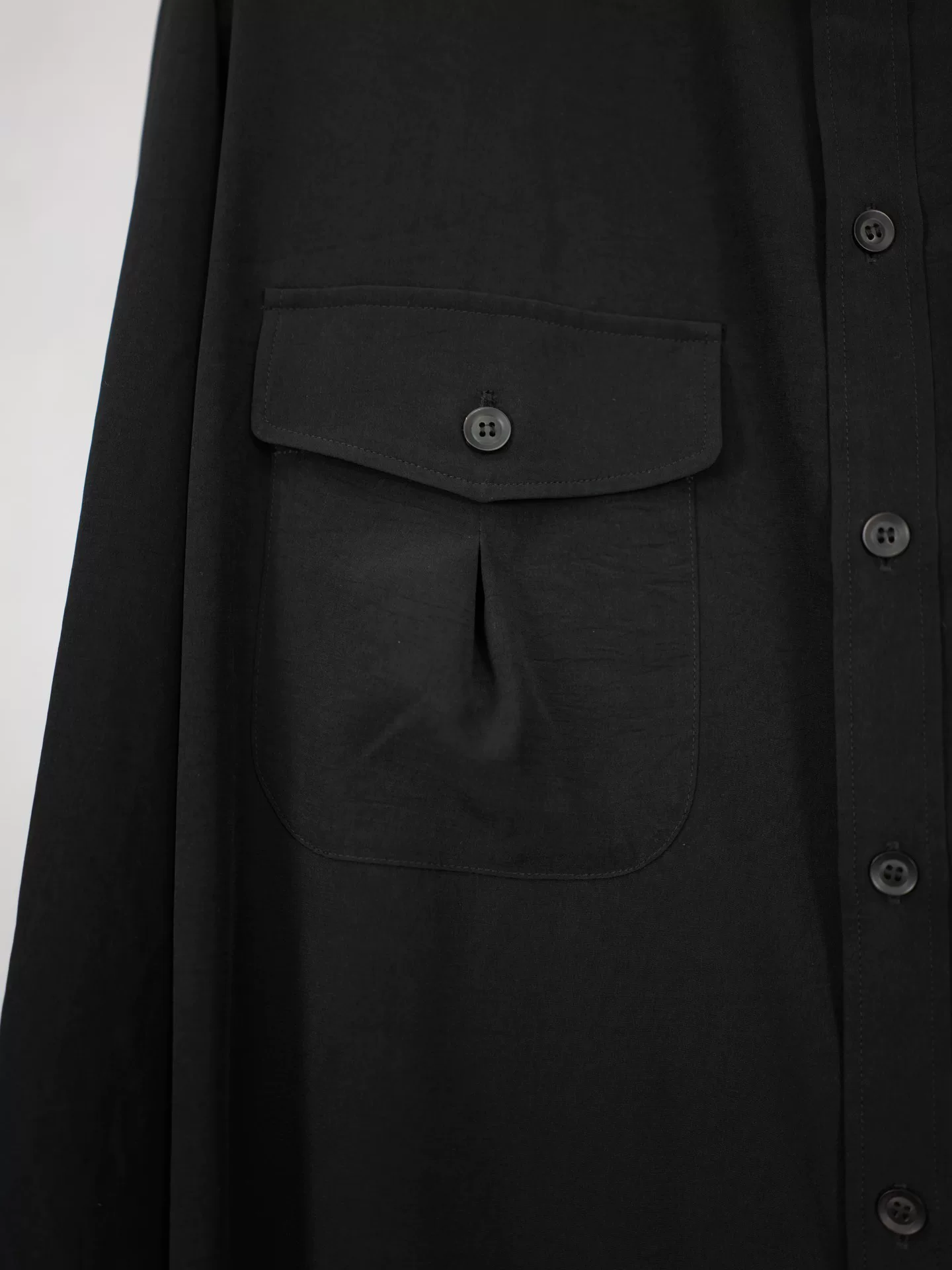 Yohji Yamamoto 21AW Double Pocket Shirt — detail