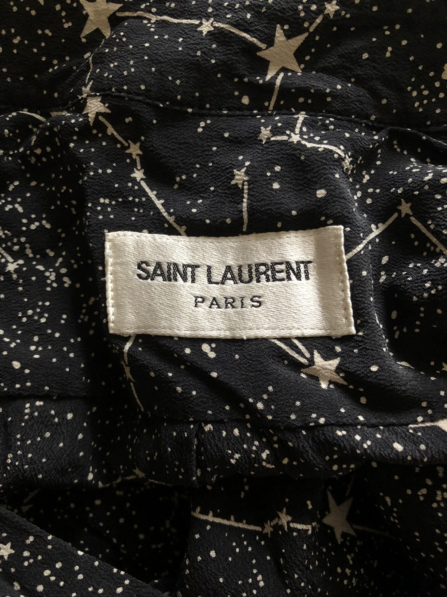 Saint Laurent Gold Star Print Shirt — back