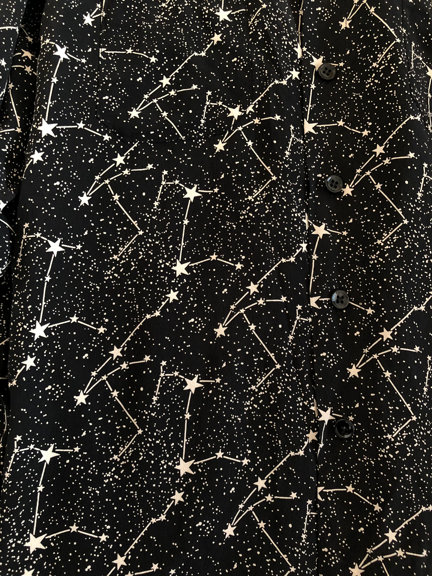 Saint Laurent Gold Star Print Shirt — detail