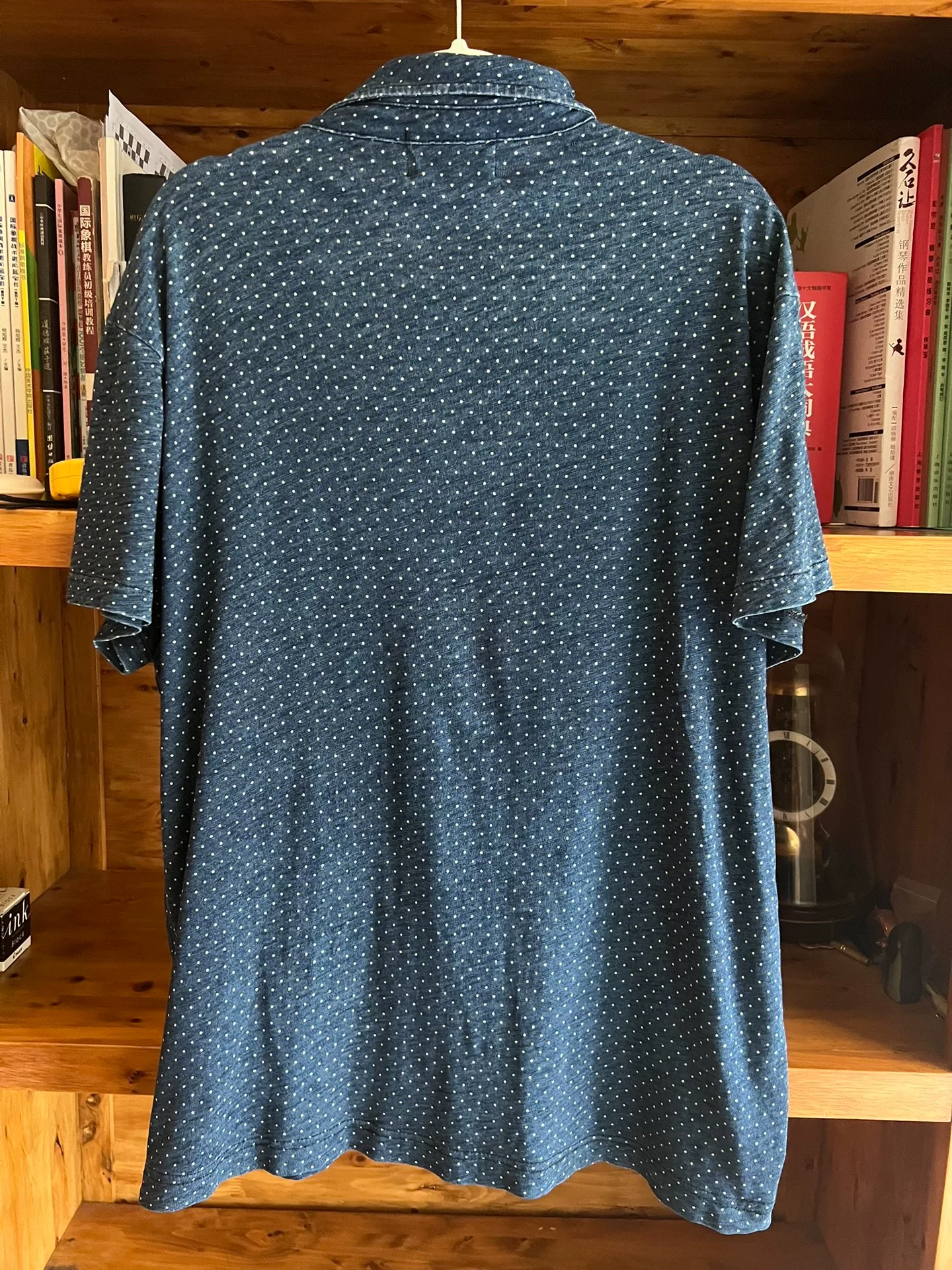 RRL Double RL Indigo Dot Short Sleeve T-Shirt — back