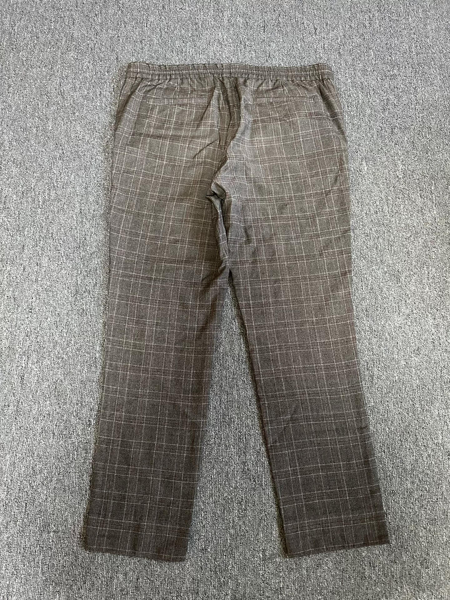 Loro Piana Gray Check Wool Pants — detail