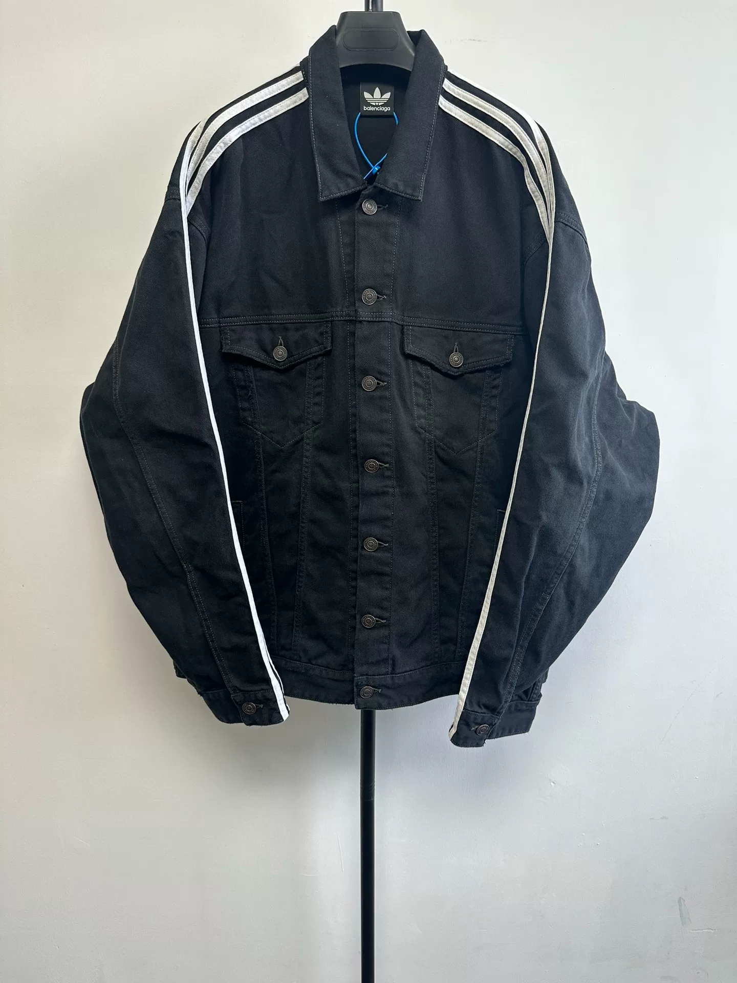 Balenciaga x adidas Originals Striped Denim Jacket