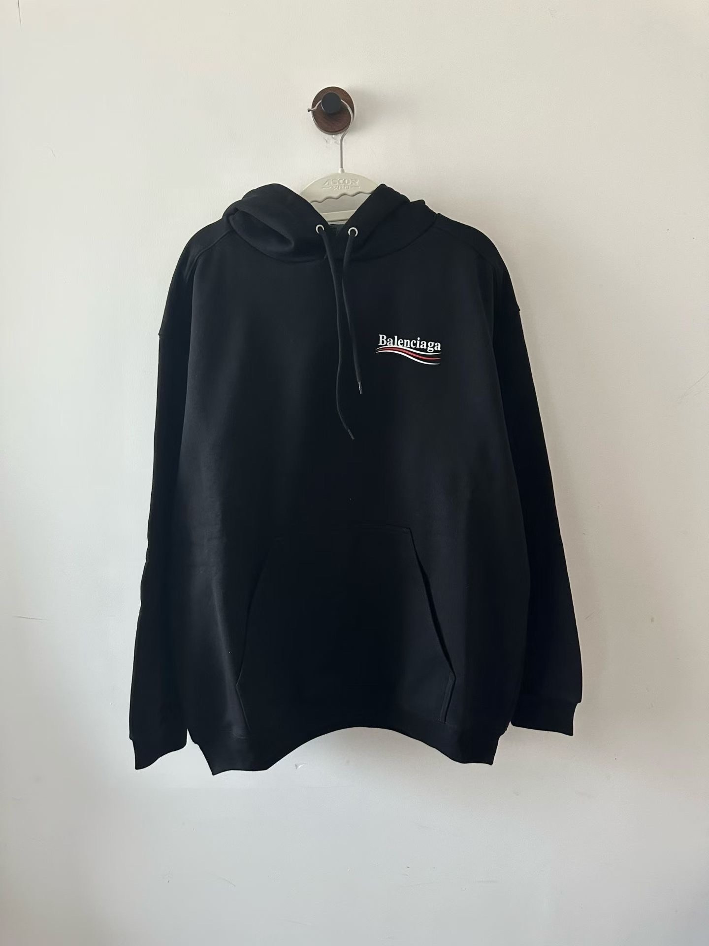 Balenciaga Black Cola Print Hoodie