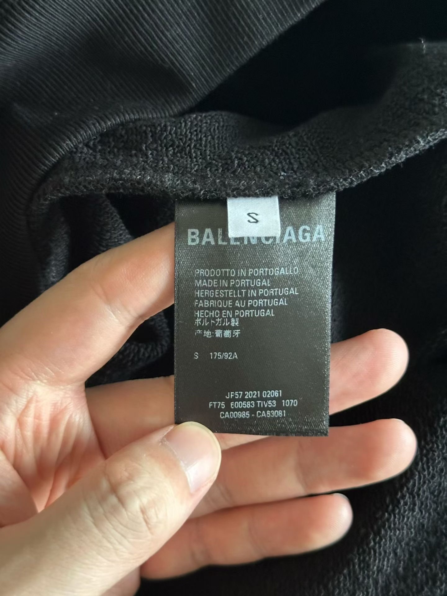 Balenciaga Black Cola Print Hoodie — back