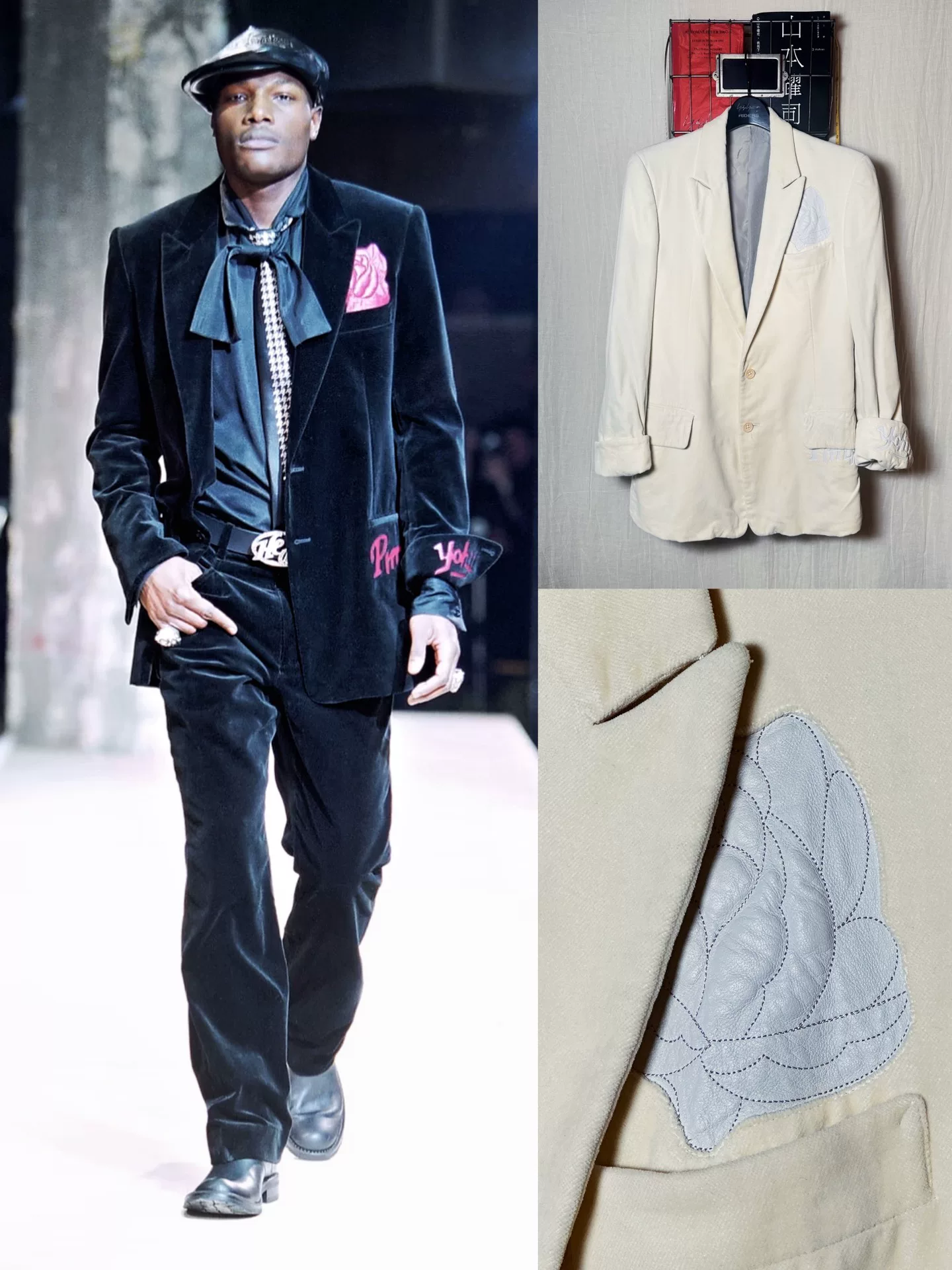 Yohji Yamamoto 03AW Leather Rose Blazer