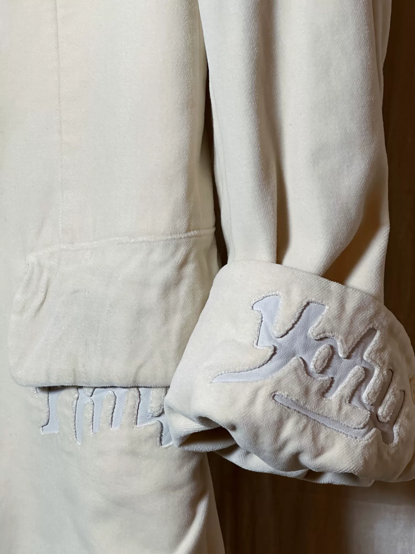 Yohji Yamamoto 03AW Leather Rose Blazer — label