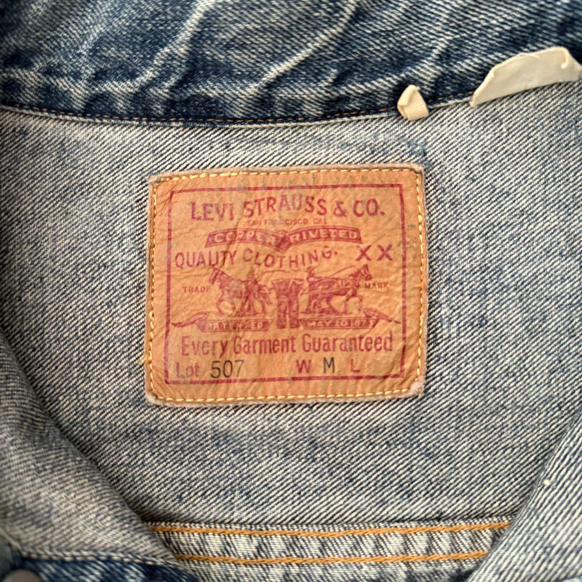 Levi's LVC507xx Distressed Denim Jacket — back