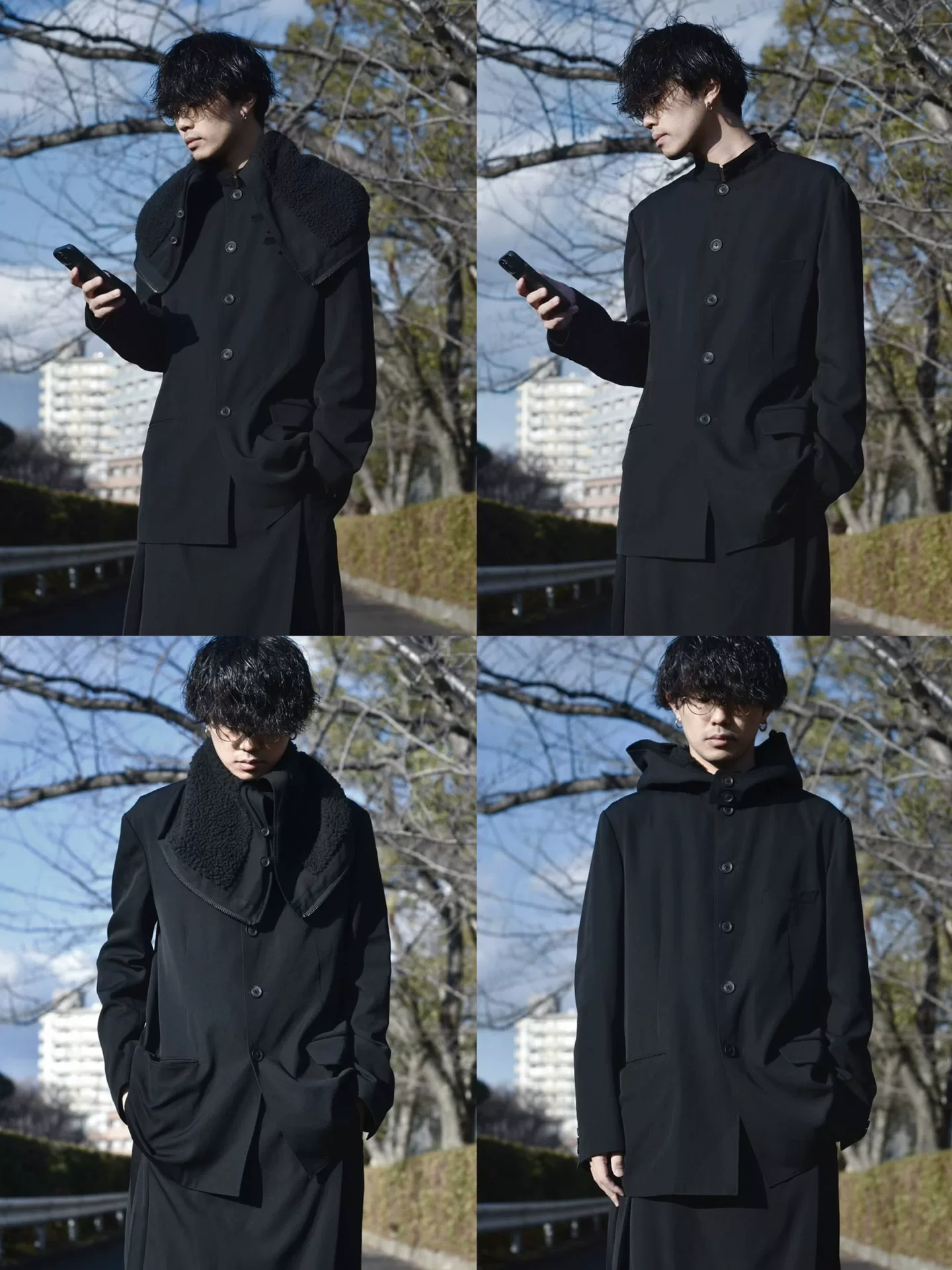 Yohji Yamamoto 21AW Detachable Hood Jacket — front