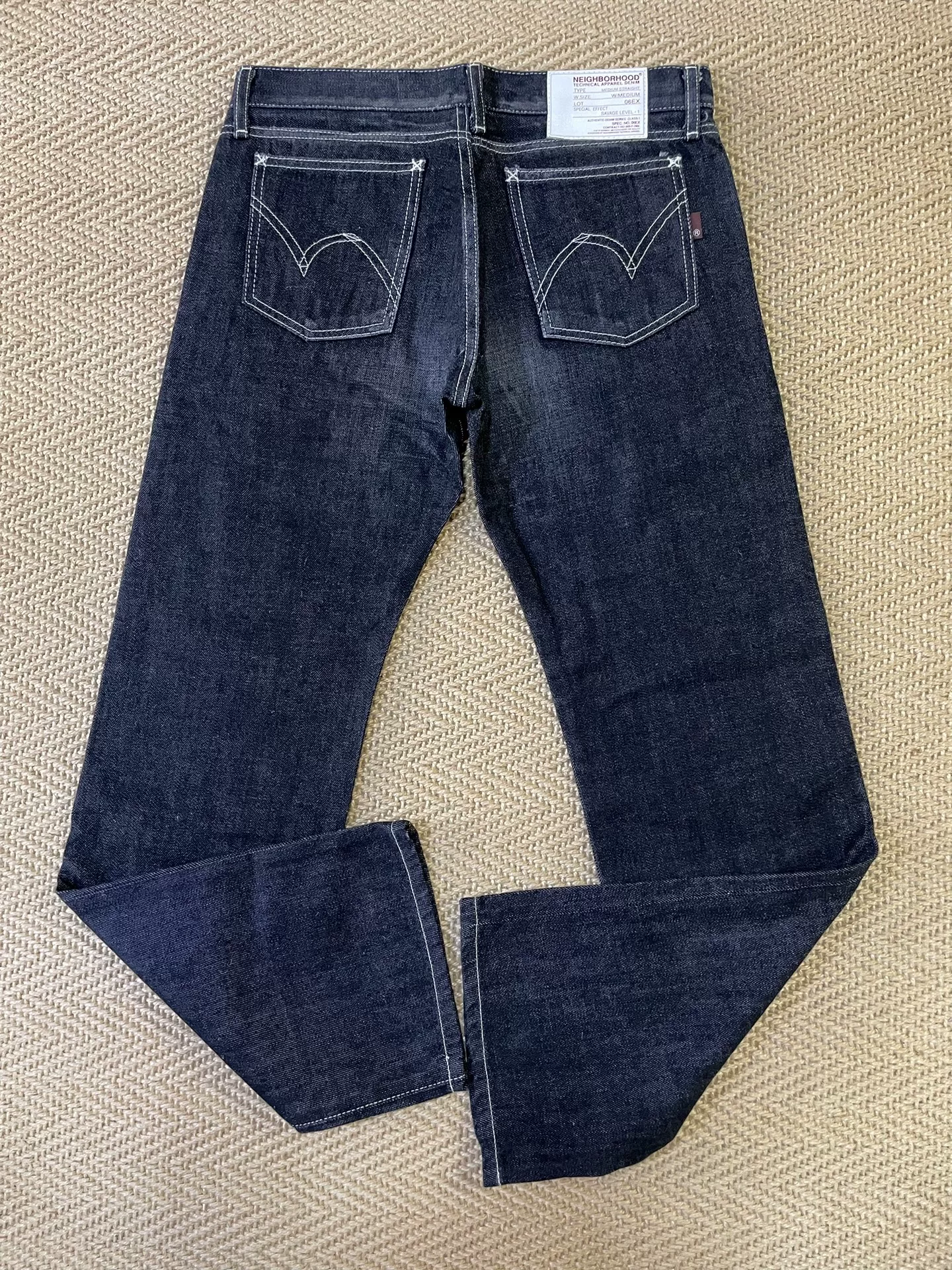 NEIGHBORHOOD 06EX Black Washed Jeans — front