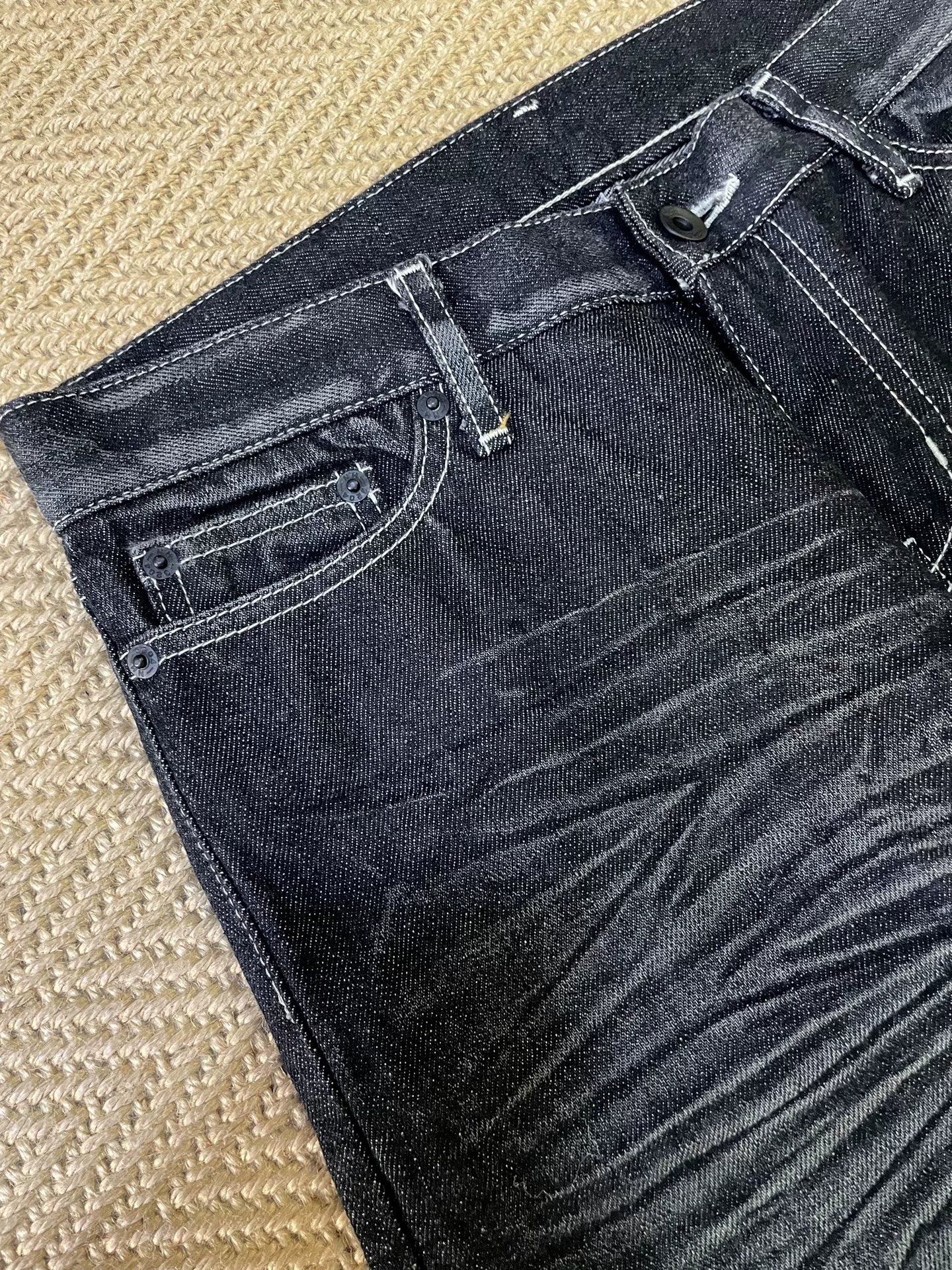 NEIGHBORHOOD 06EX Black Washed Jeans — back
