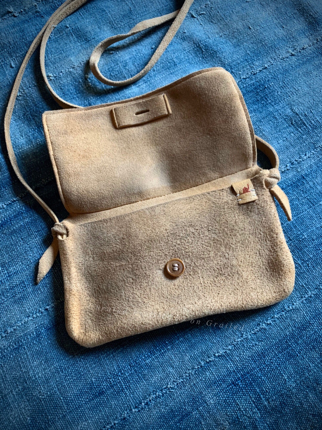 Visvim Limited Crochet Crossbody Pouch L — label