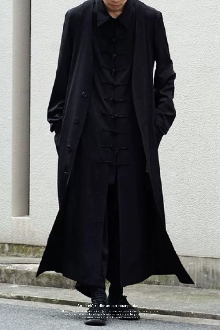 Yohji Yamamoto 24SS V-Neck Swallowtail Coat — back