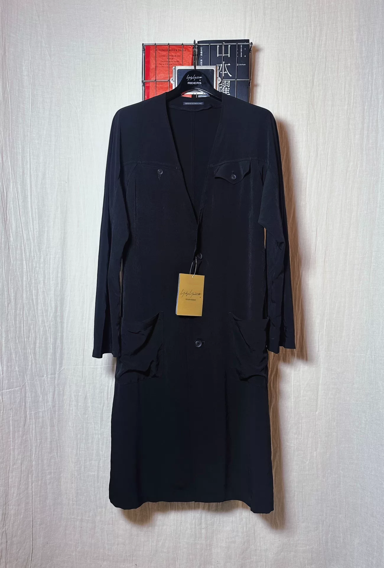 Yohji Yamamoto 24SS V-Neck Swallowtail Coat — detail