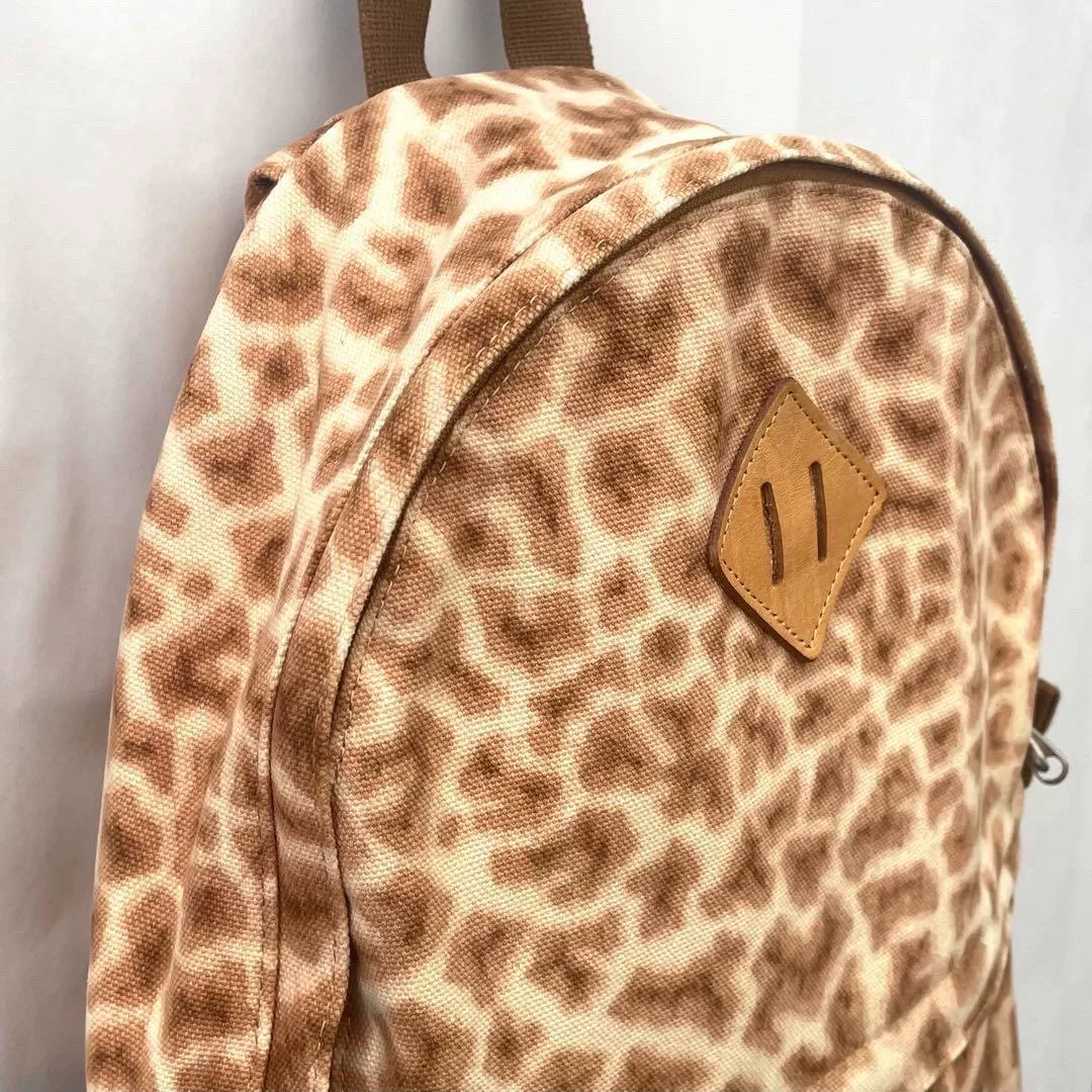 Head Porter Leopard Print Canvas Backpack — back